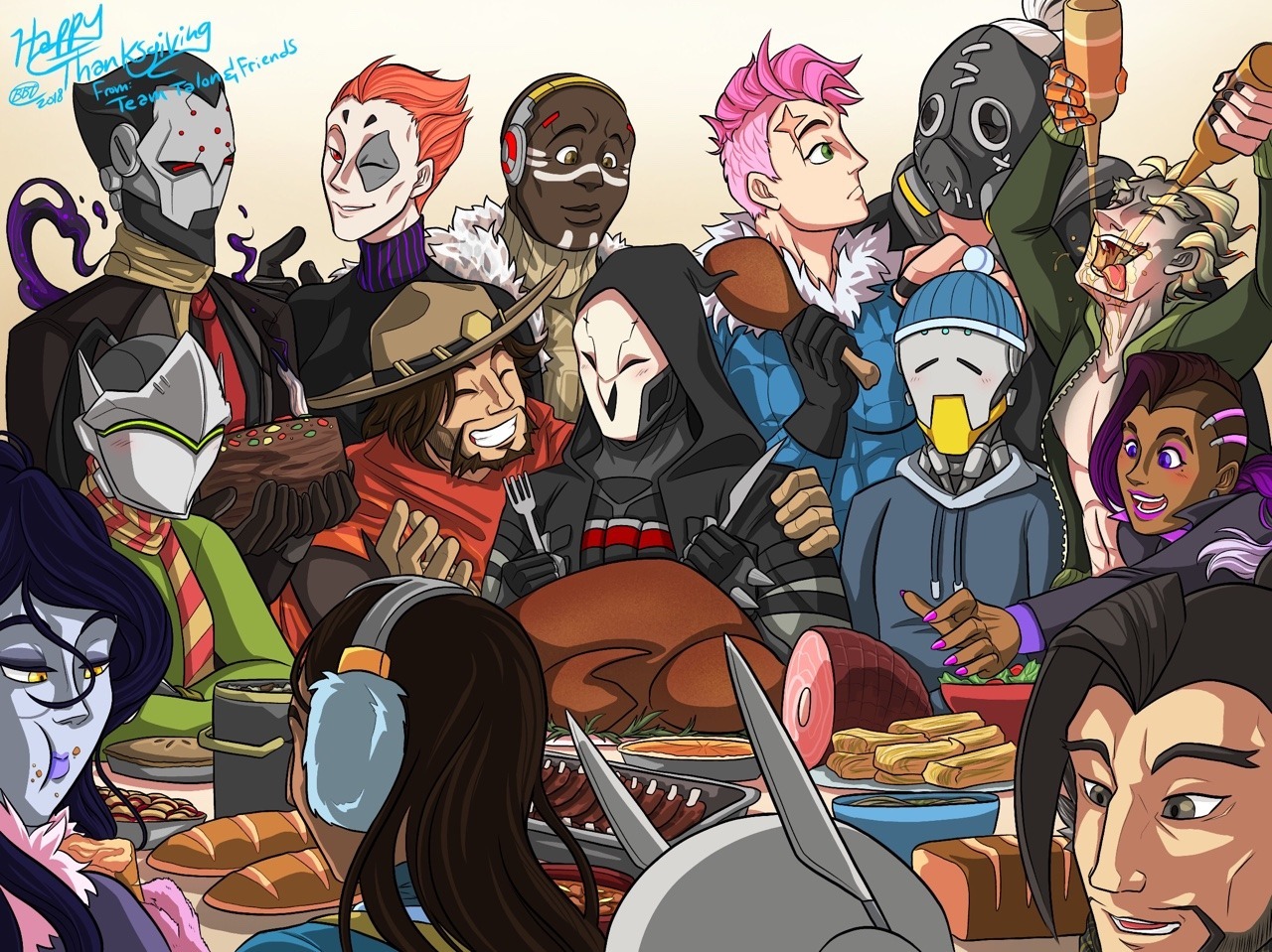 Tusa at the Claw. - Overwatch, Blizzard, Games, Comics, Thanksgiving Day, Longpost, 