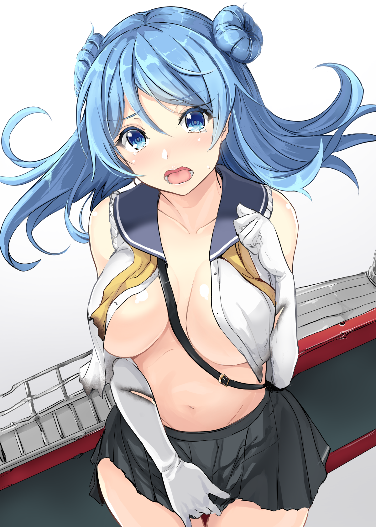 Kancolle art - NSFW, Kantai Collection, Anime Art, Kashima, Urakaze, Ginichi, Prinz Eugen, Chikuma, Hamakaze, Длиннопост