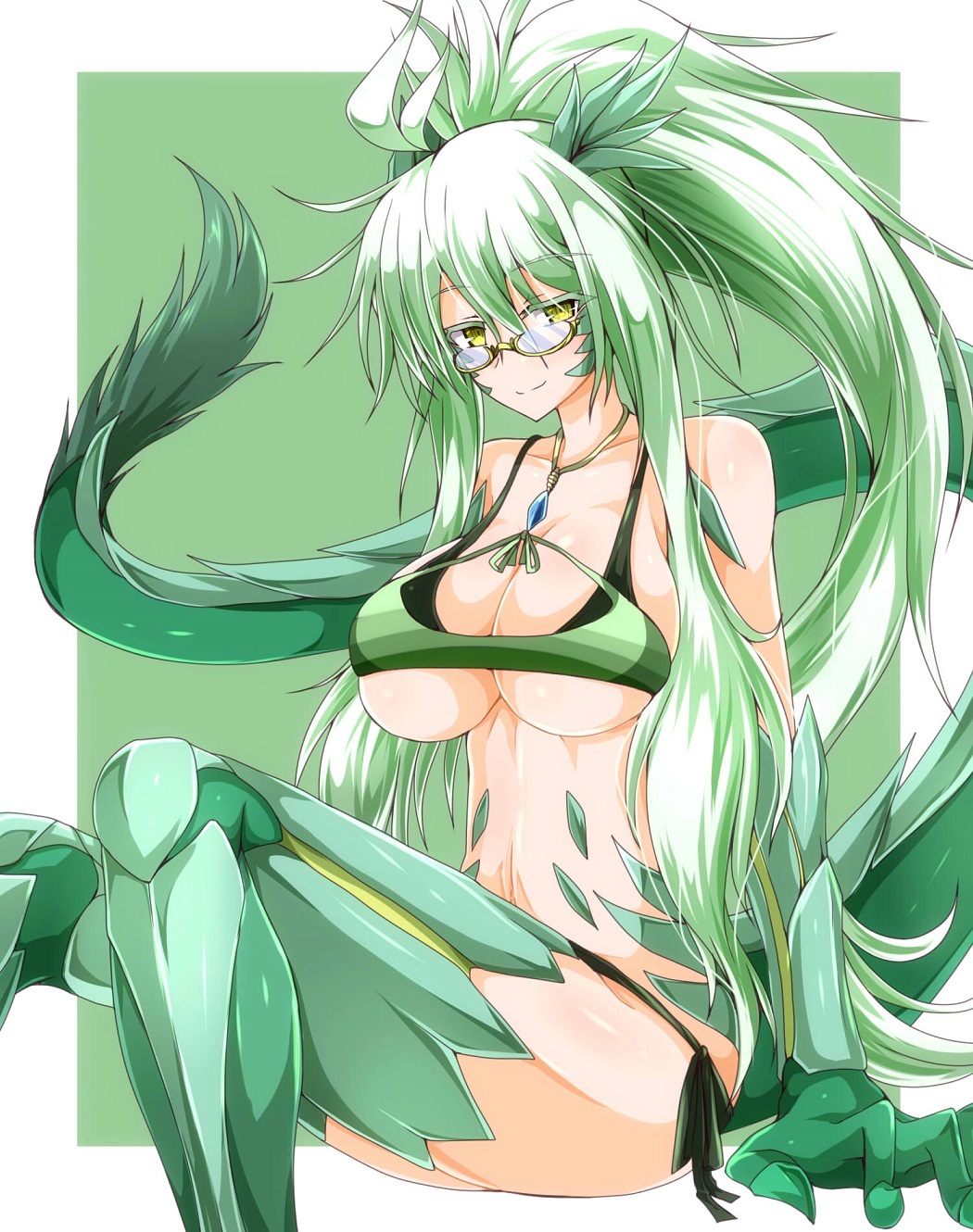 Dragon girls part 4 (End) - NSFW, Anime art, Anime original, Monster girl, Dragon girl, Etty, Longpost