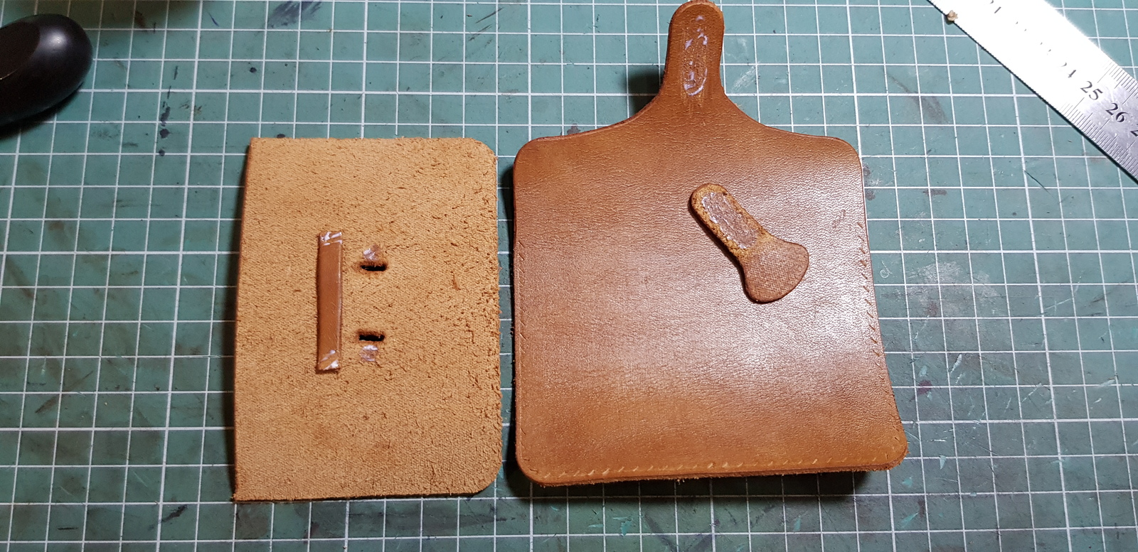 Business card holder made of leather, with the process of creation. - My, Needlework with process, Longpost, Handmade, A7, Handmade, How is it done, Cardholder, Holder