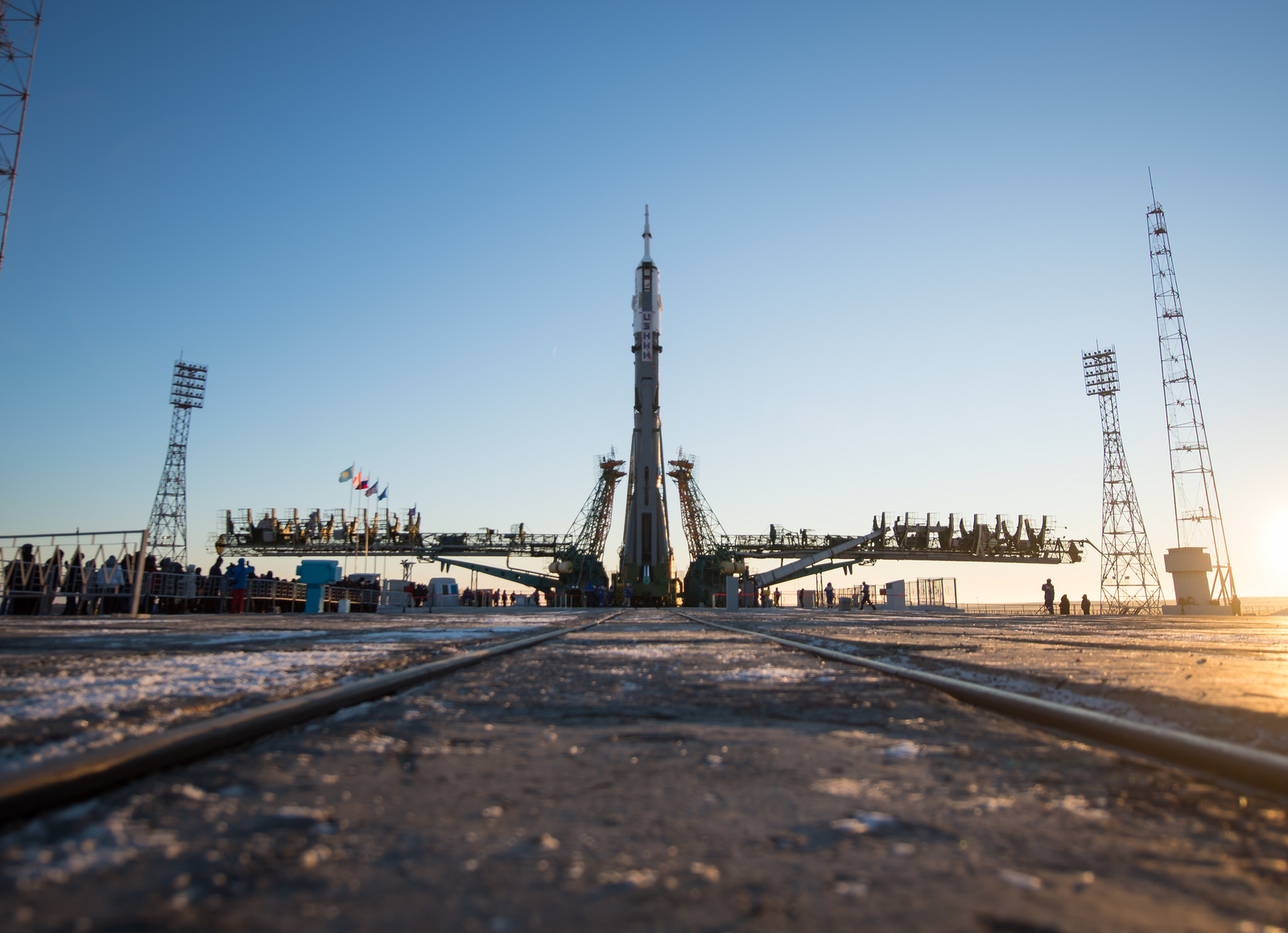 The Soyuz-FG launch vehicle is ready for launch on December 3. - Space, Rocket, Cosmodrome, Baikonur, ISS, Roscosmos, NASA, Космонавты, Video, Longpost