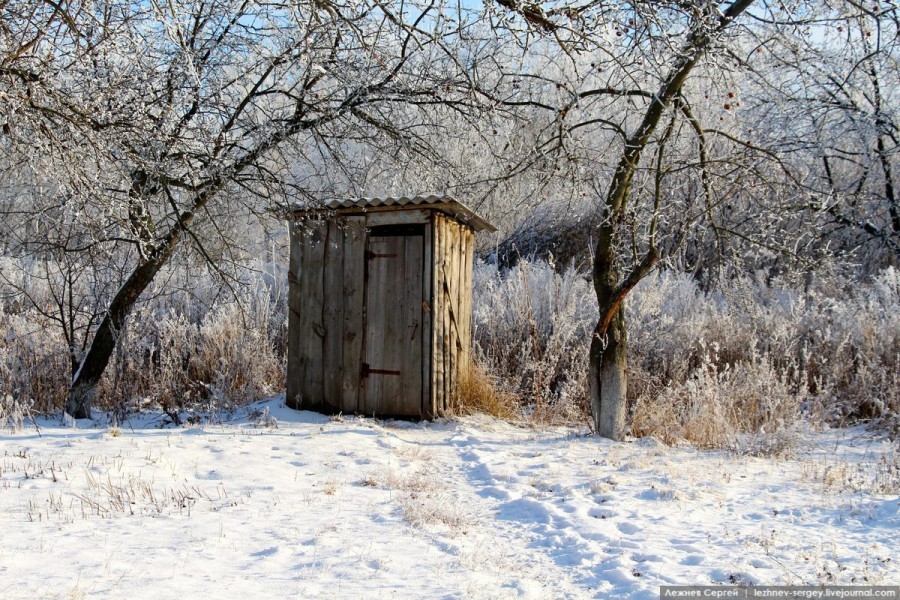 The worst road - My, Road, Toilet, Winter, Village, Childhood