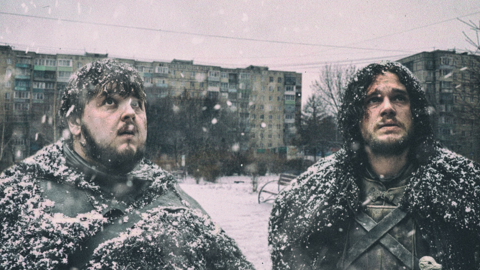 Ryazan. First day of winter. - My, Ryazan, Game of Thrones, Winter, First day of winter, 2D Among Us, Jon Snow, Samwell Tarly