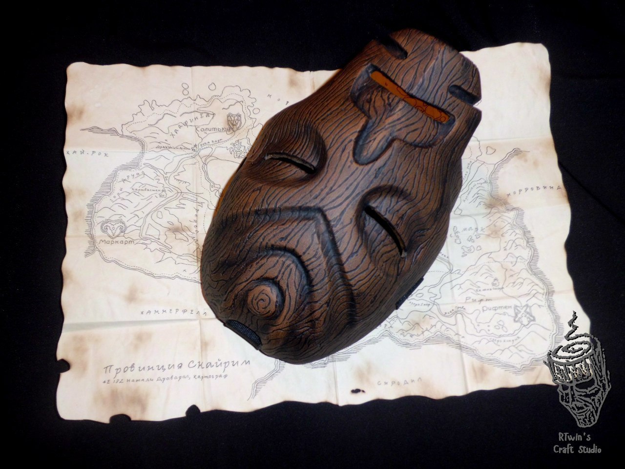 Mask experiments - My, Mask, Textures, With your own hands, Cosplay, Tree, The Elder Scrolls V: Skyrim, , Longpost, Craft