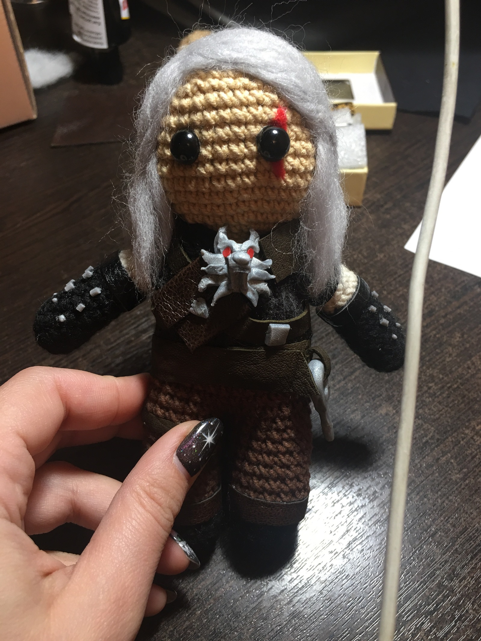 Birth of Geralt of Rivia - My, Witcher, Geralt of Rivia, The Witcher 3: Wild Hunt, Amigurumi, Longpost, Needlework