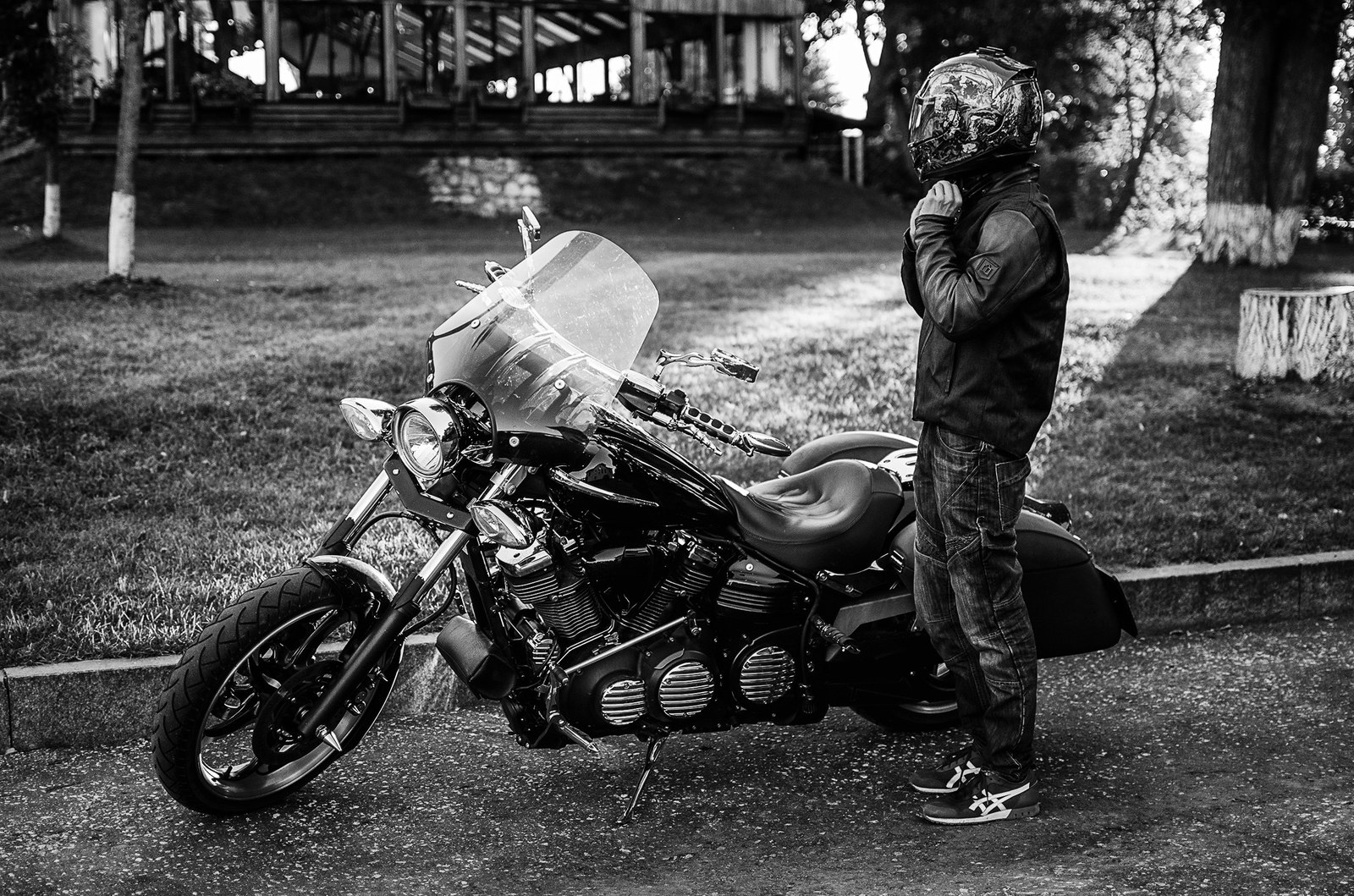 Raider 1900  (b&w) - My, Moto, Yamaha, Xv1900, Summer, Black and white, Relationship