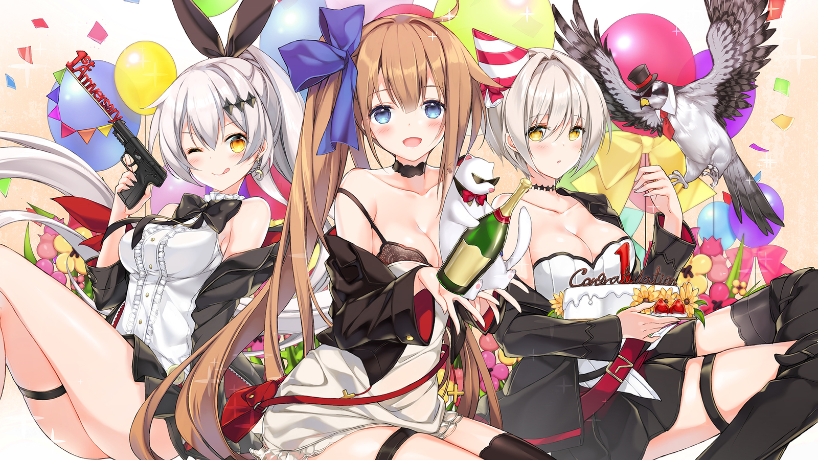 Girls - Anime Art, Girls Frontline, Five-Seven, Fal, Ballista, Длиннопост