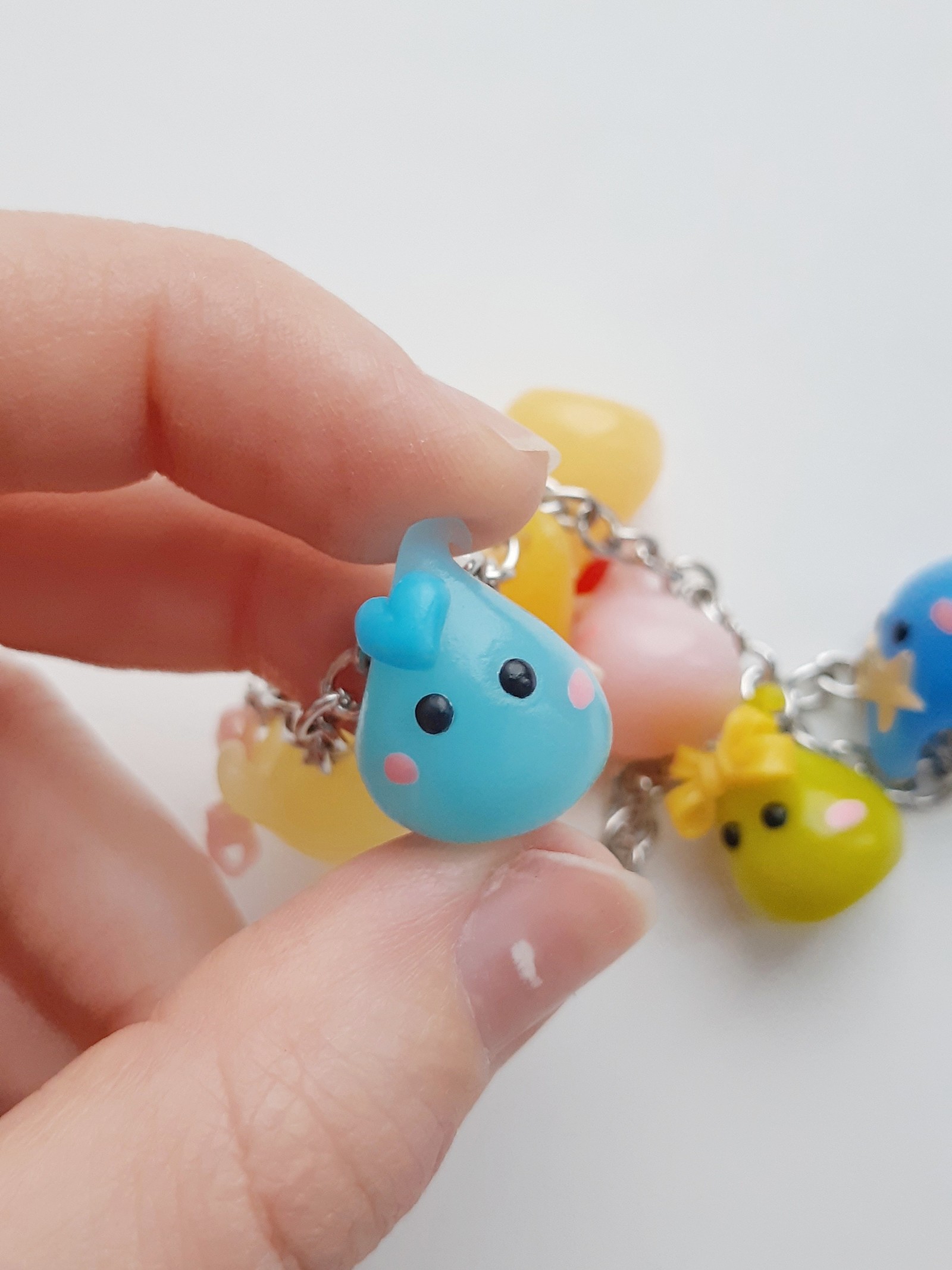 Not slugs, but porings. - My, Anime, Needlework without process, A bracelet, Polymer clay, , Longpost