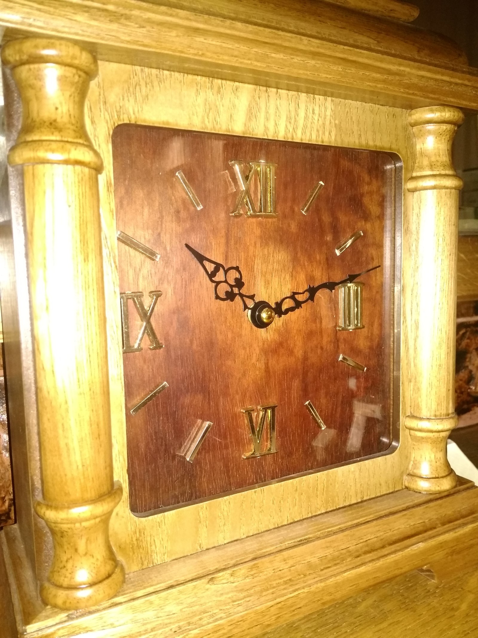 Desktop clock. (No process) - My, Needlework without process, Handmade, Woodworking, Clock, Crafts, Longpost