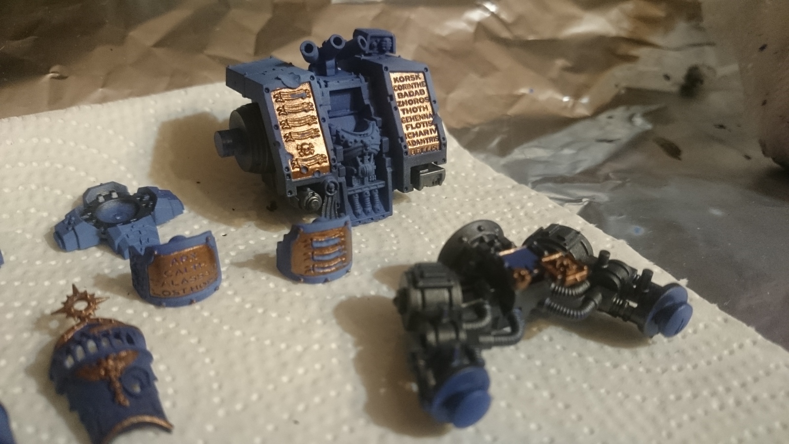 Coating No. 3. - My, Warhammer 40k, Wh miniatures, Ultramarines, Miniature, Painting miniatures, The photo, Longpost, Video