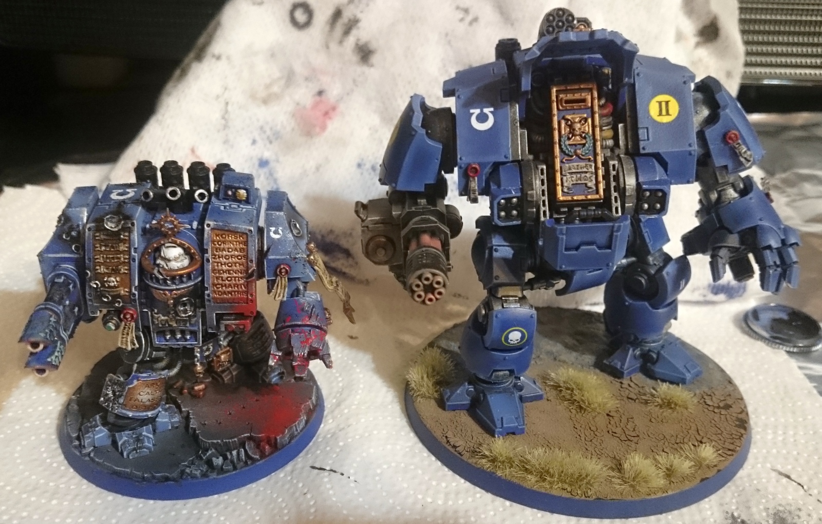 Coating No. 3. - My, Warhammer 40k, Wh miniatures, Ultramarines, Miniature, Painting miniatures, The photo, Longpost, Video