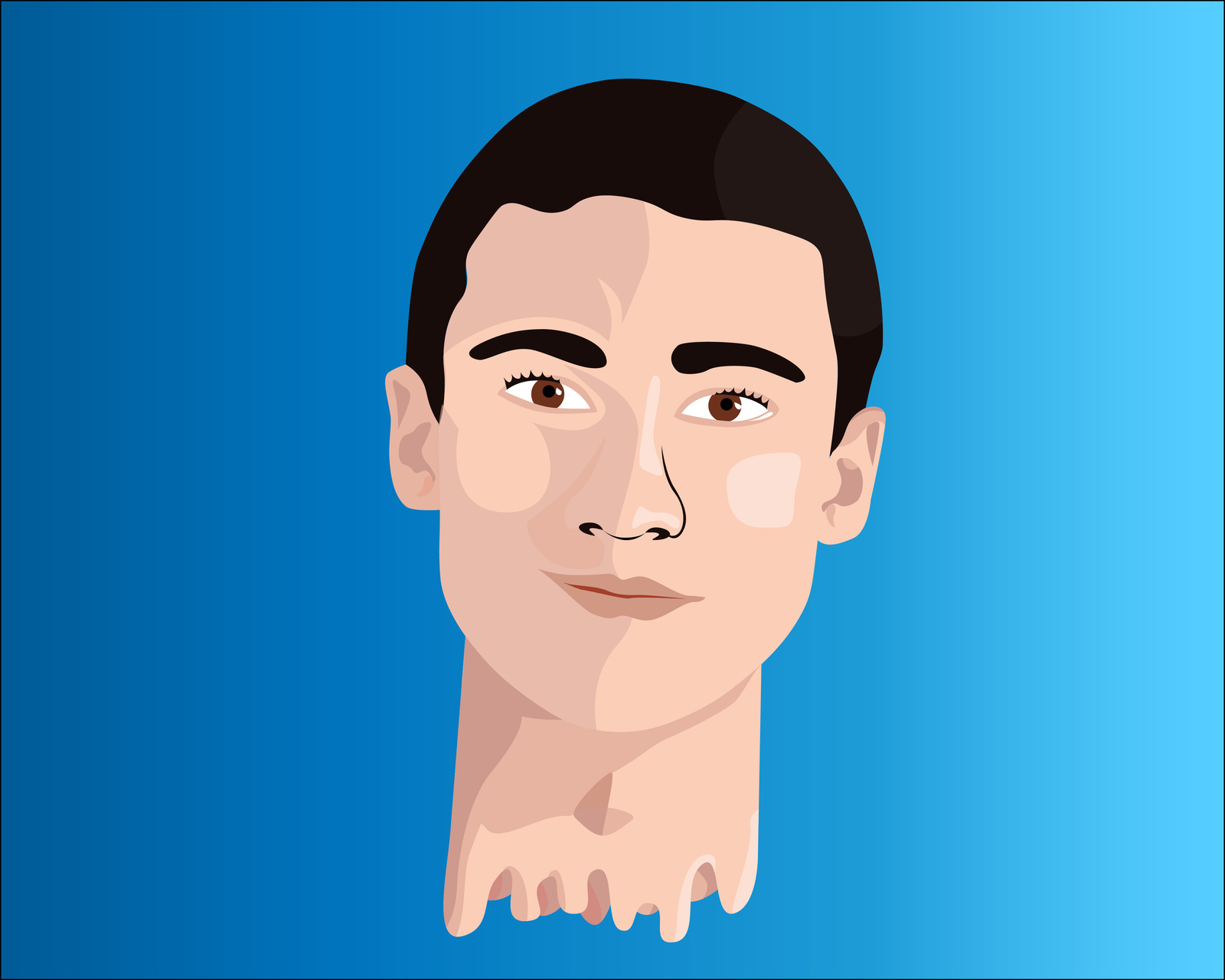 Head - My, Vector graphics, Head, Face