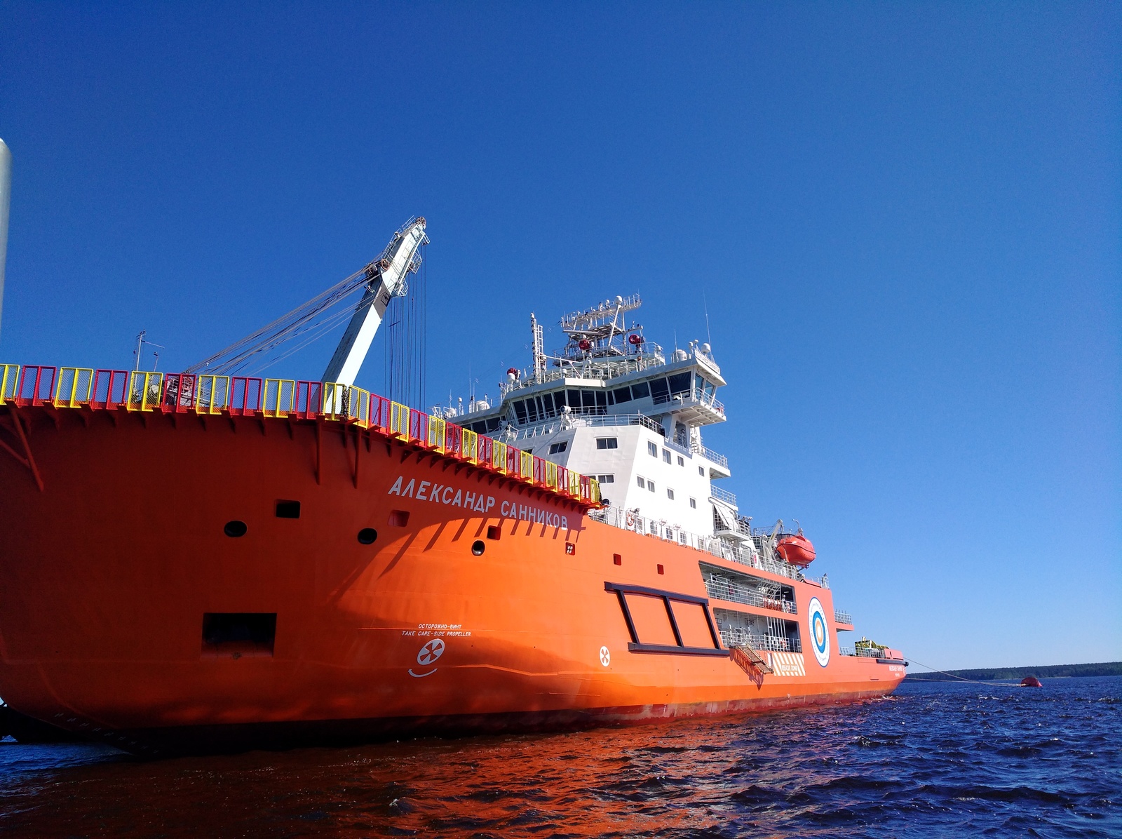 Icebreaker Alexander Sannikov - My, First long post, Ship, , Video, GIF, Longpost