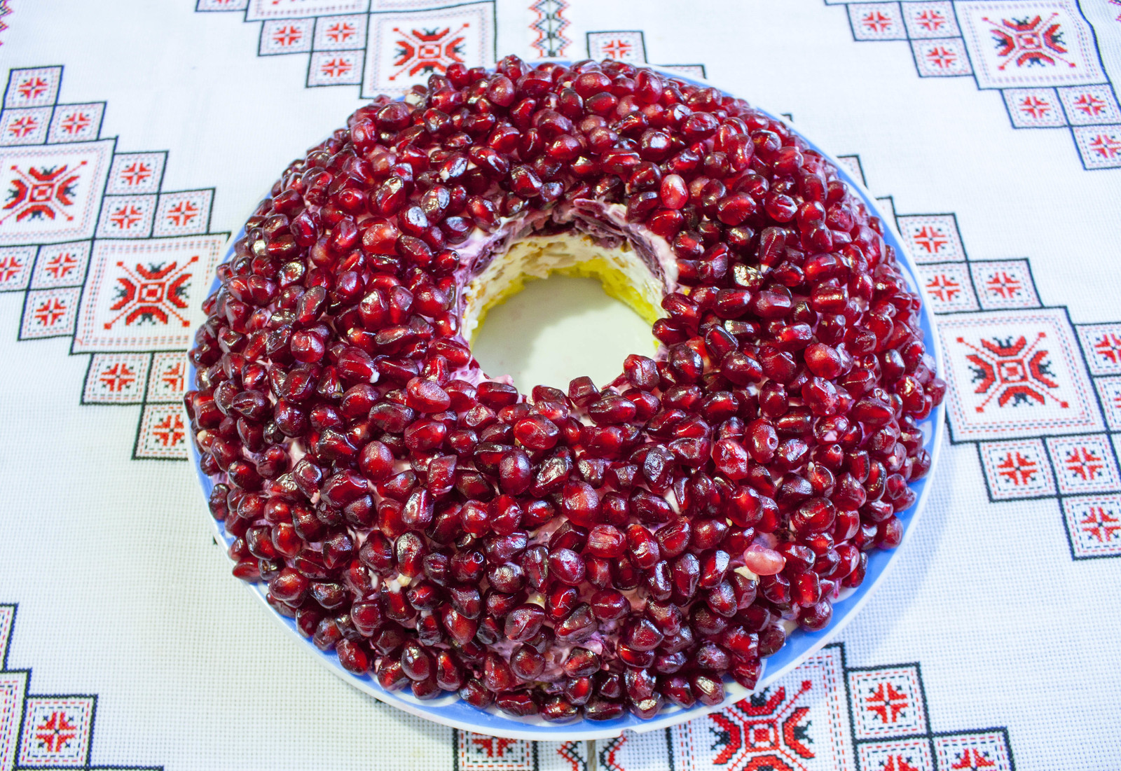 Garnet bracelet - My, Food, New Year, Festive table, Chicken salad, Yummy