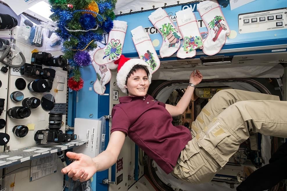 New Year in space - Space, ISS, New Year, Космонавты, Holidays, Longpost