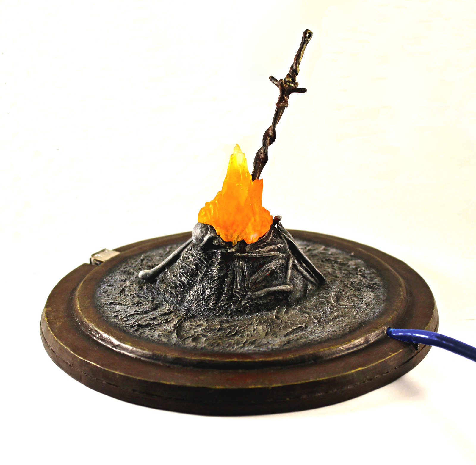 Mysterious USB Bonfire from Dark Souls - My, Handmade, Hobby, Craft, Needlework with process, Saint Petersburg, Dark souls, Longpost, I share