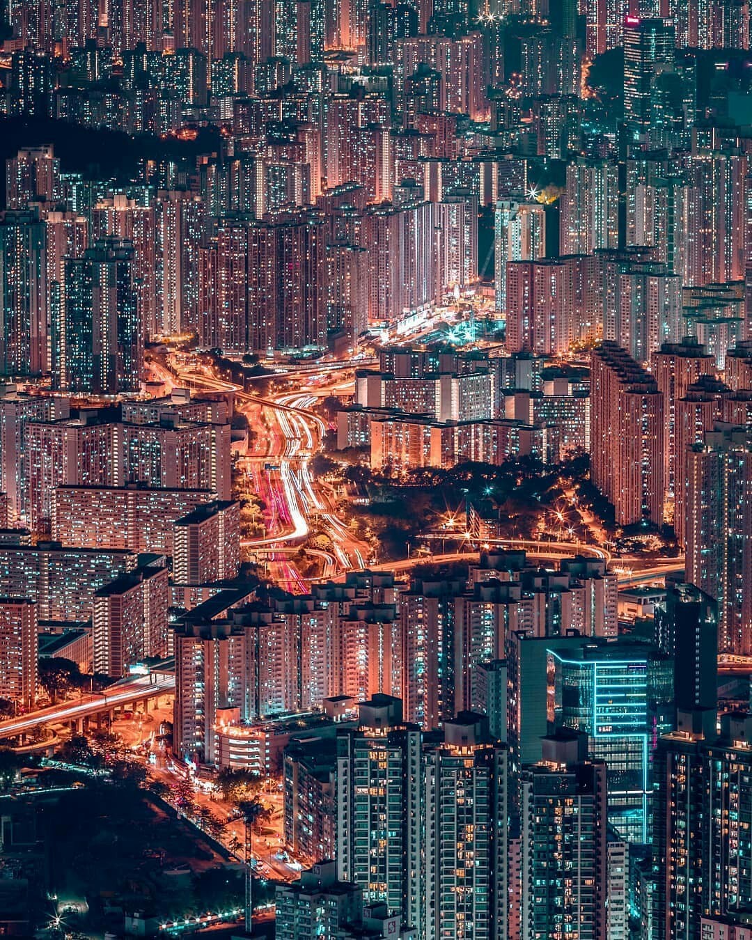 Hong Kong, China - Hong Kong, China, beauty, Night, The photo, Building, Megapolis