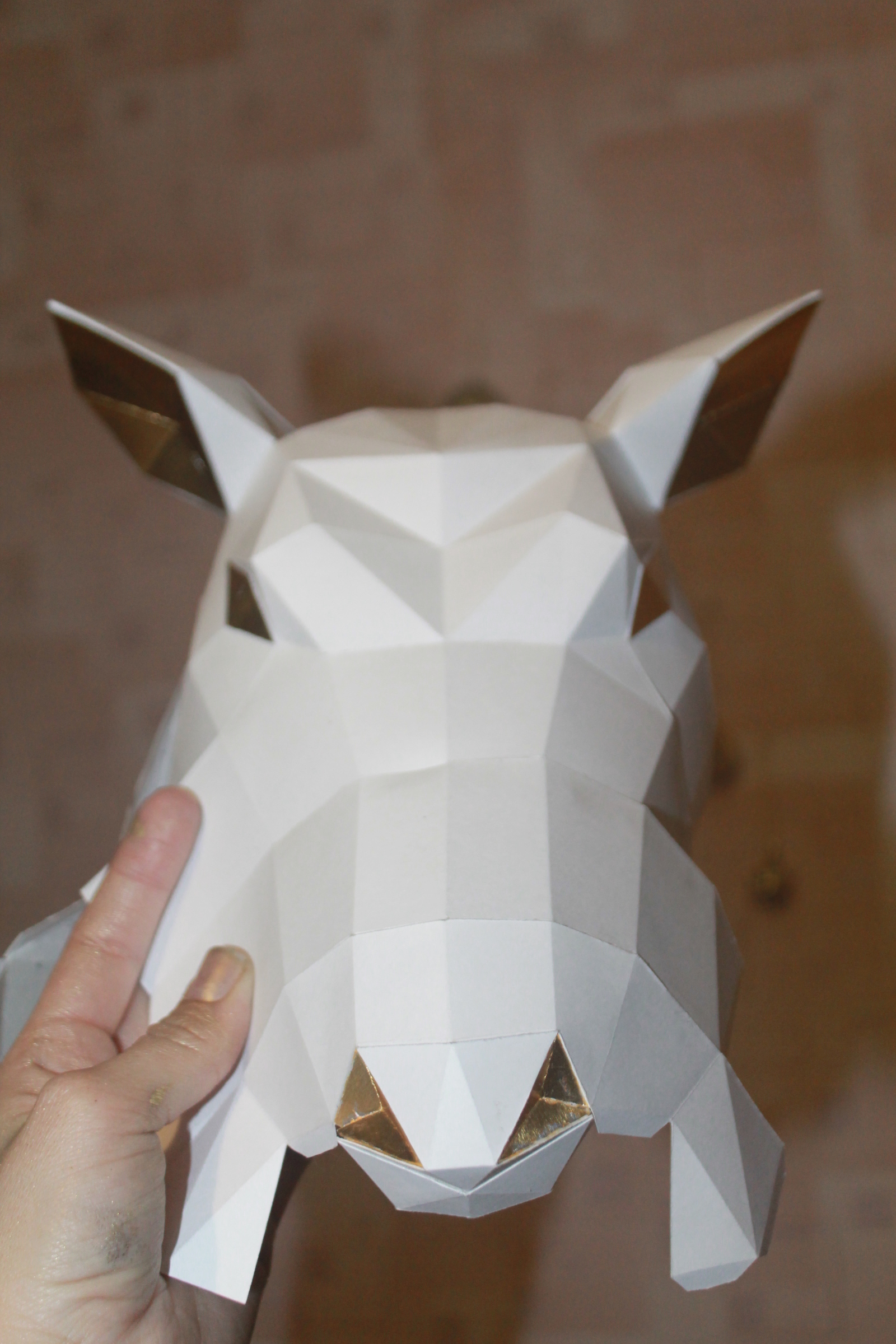 Deer made of cardboard. - My, Papercraft, Deer, Pepakura, Needlework with process, Longpost, Deer