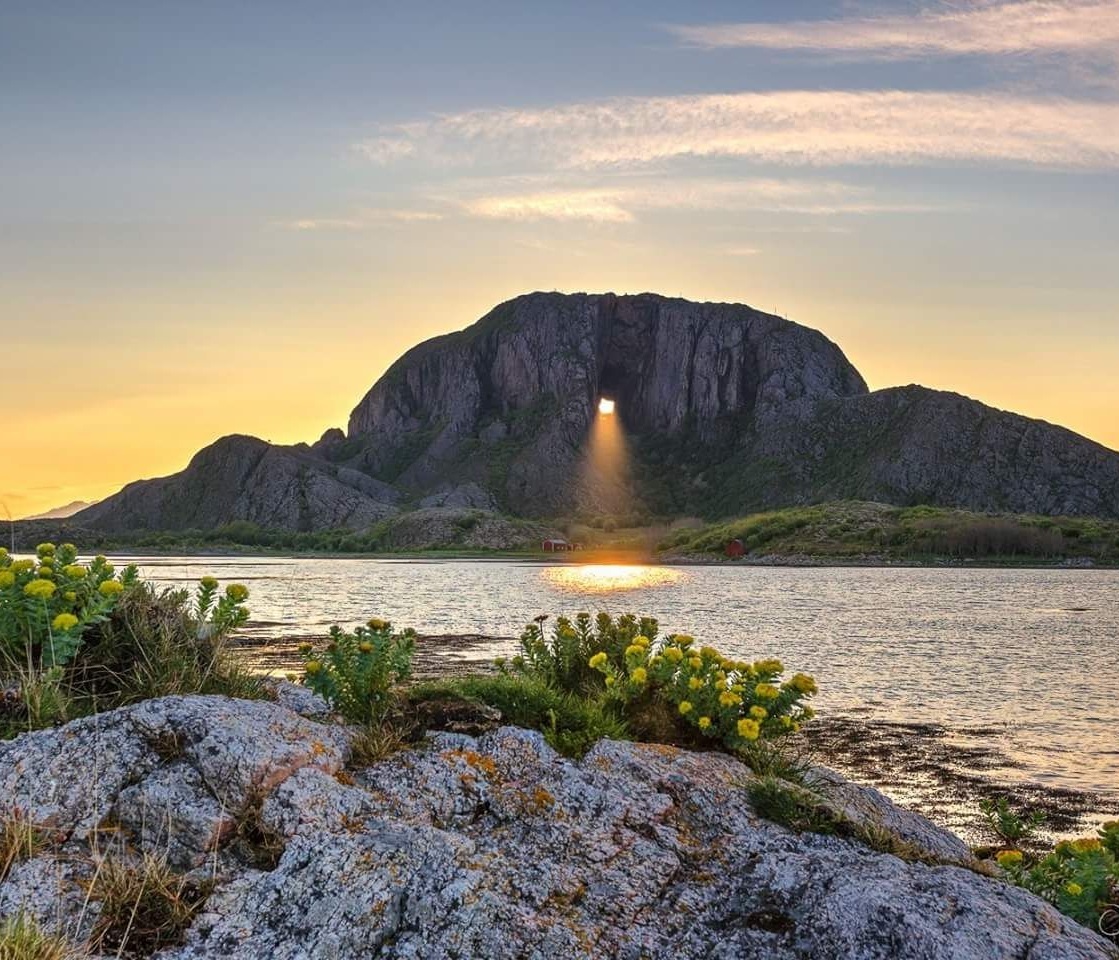 Turghatten - a holey mountain on the island of Turget. Norway. - Island, Norway, The photo