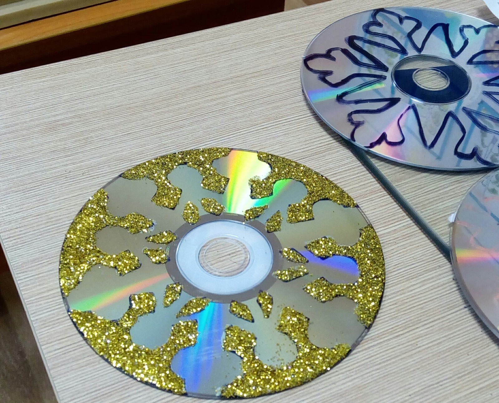 Decoration from an old CD. - My, New Year, Decoration, CD, With your own hands, Longpost