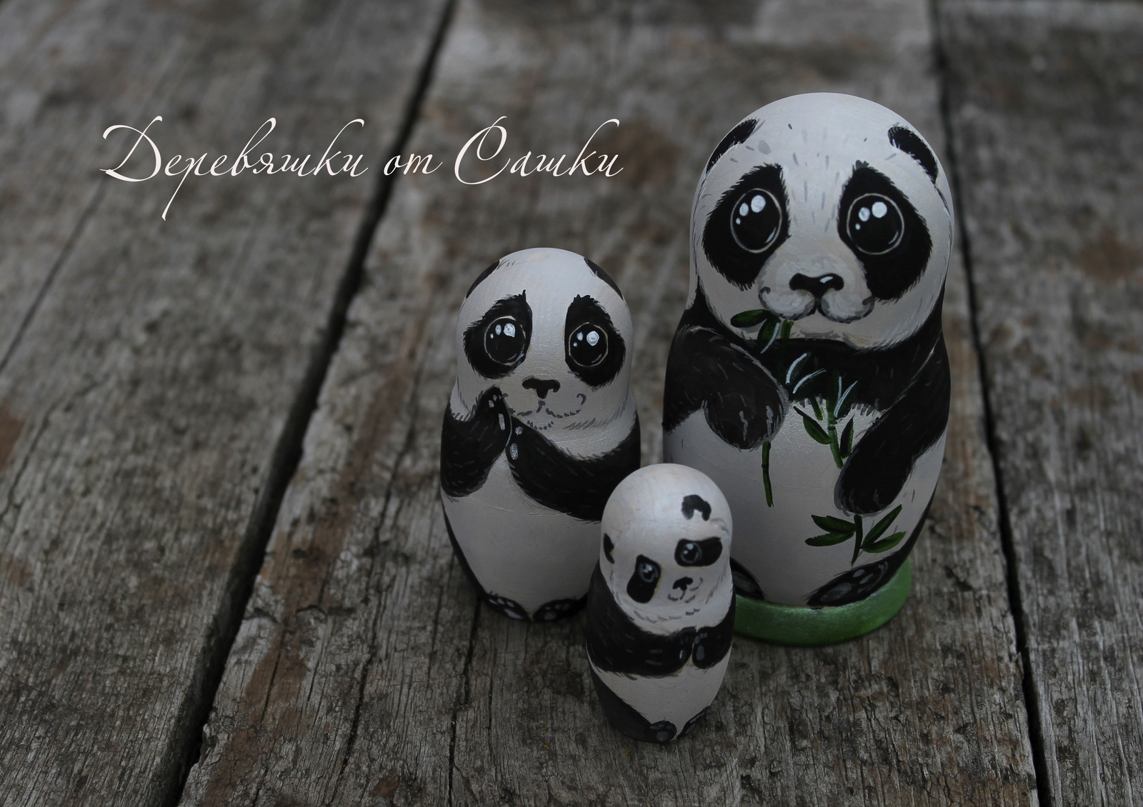 Wood from Sasha. - My, Pieces of wood from Sasha, Matryoshka, Panda, Painting on wood, Tumbler, Handmade, Handmade, Penguins, Longpost