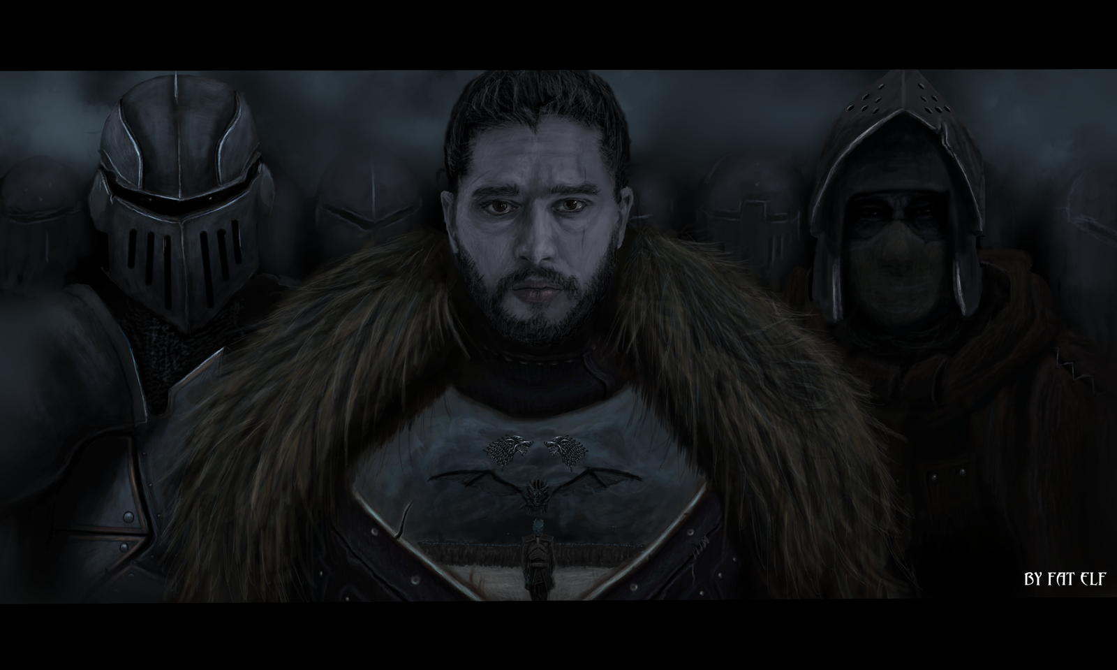 Jon Snow - My, Digital drawing, Manga studio, Fan art, Game of Thrones, Jon Snow, Drawing, Serials