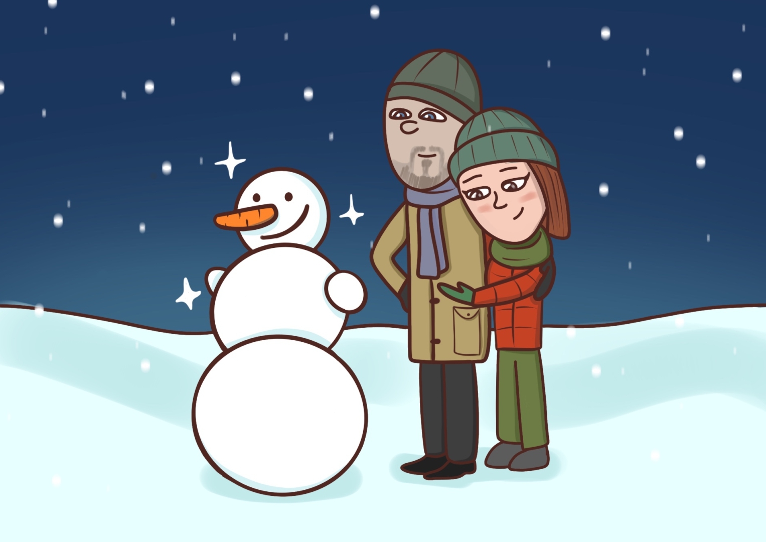 When someone is better than you - My, Author's comic, Humor, snowman, Envy, Digital drawing, Longpost