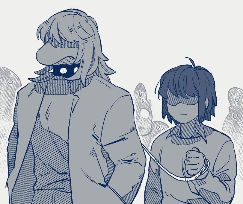 Keep your wild girlfriends on a leash - Deltarune, Kris, Susie, Art, Games