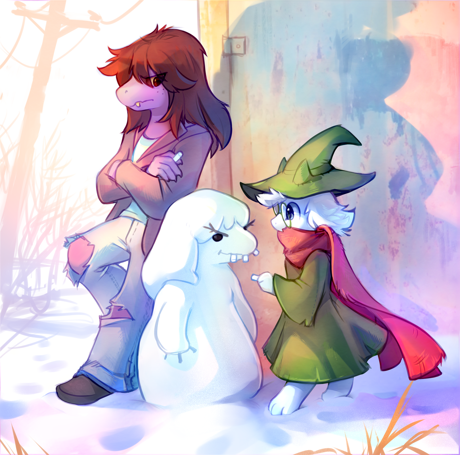 SnowSusie by tomatocoup - Deltarune, Susie, Ralsei, Игры, Арт, Tomatocoup, Компьютерные игры