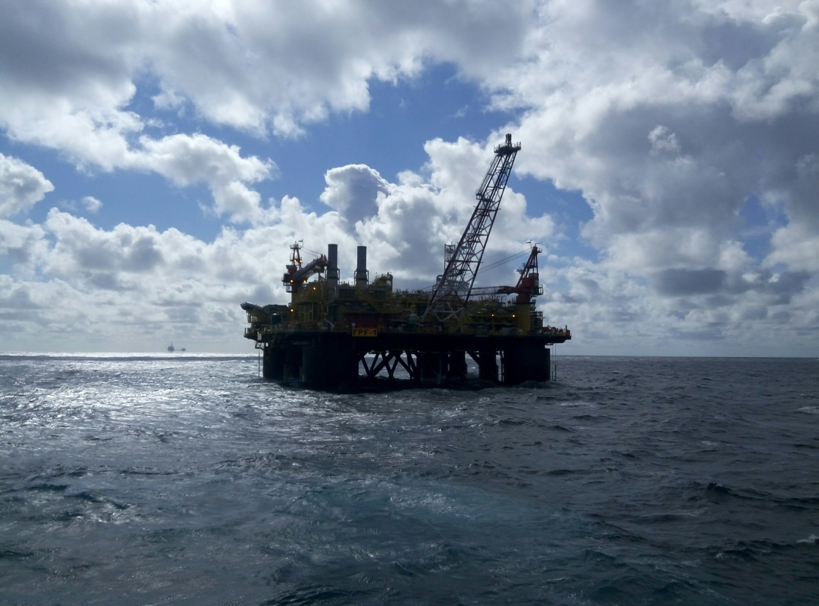 Gas platform in the North Sea - Sea, Tower