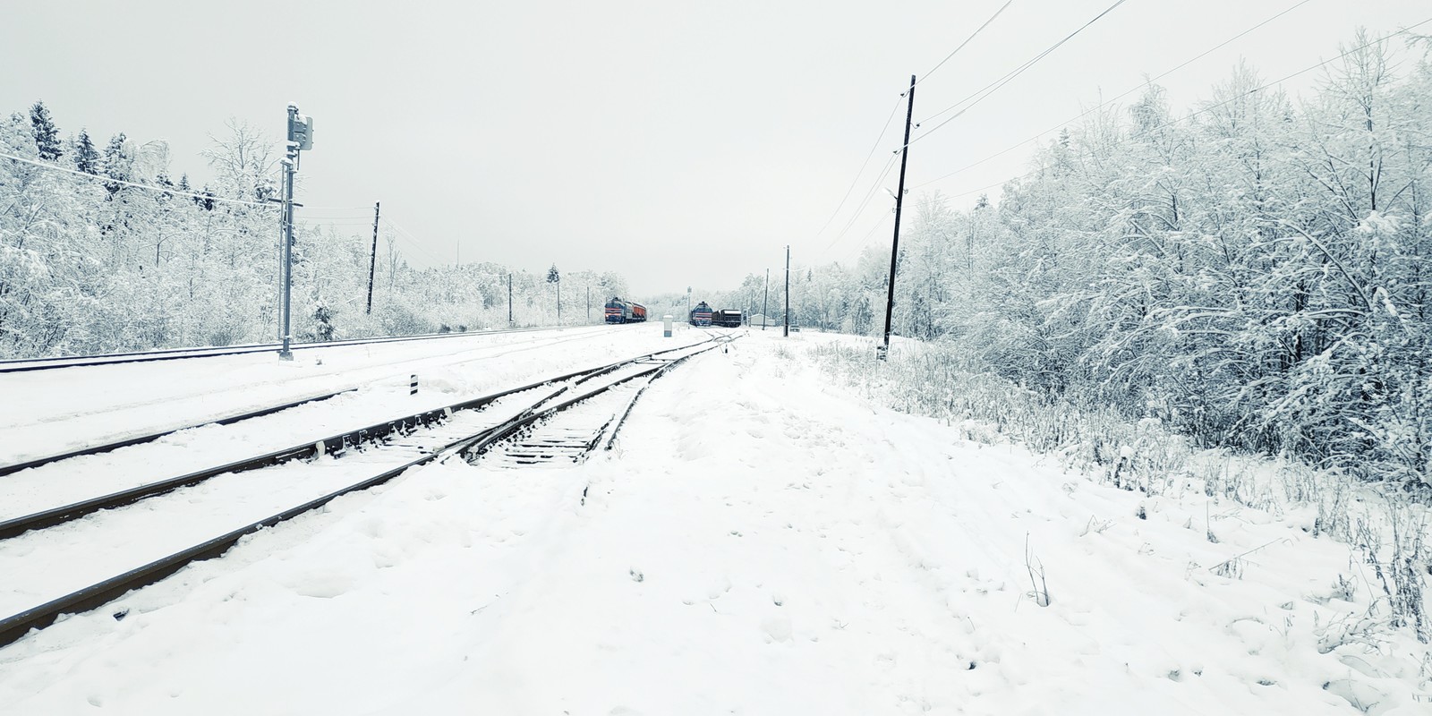 Winter - My, Winter, Railway