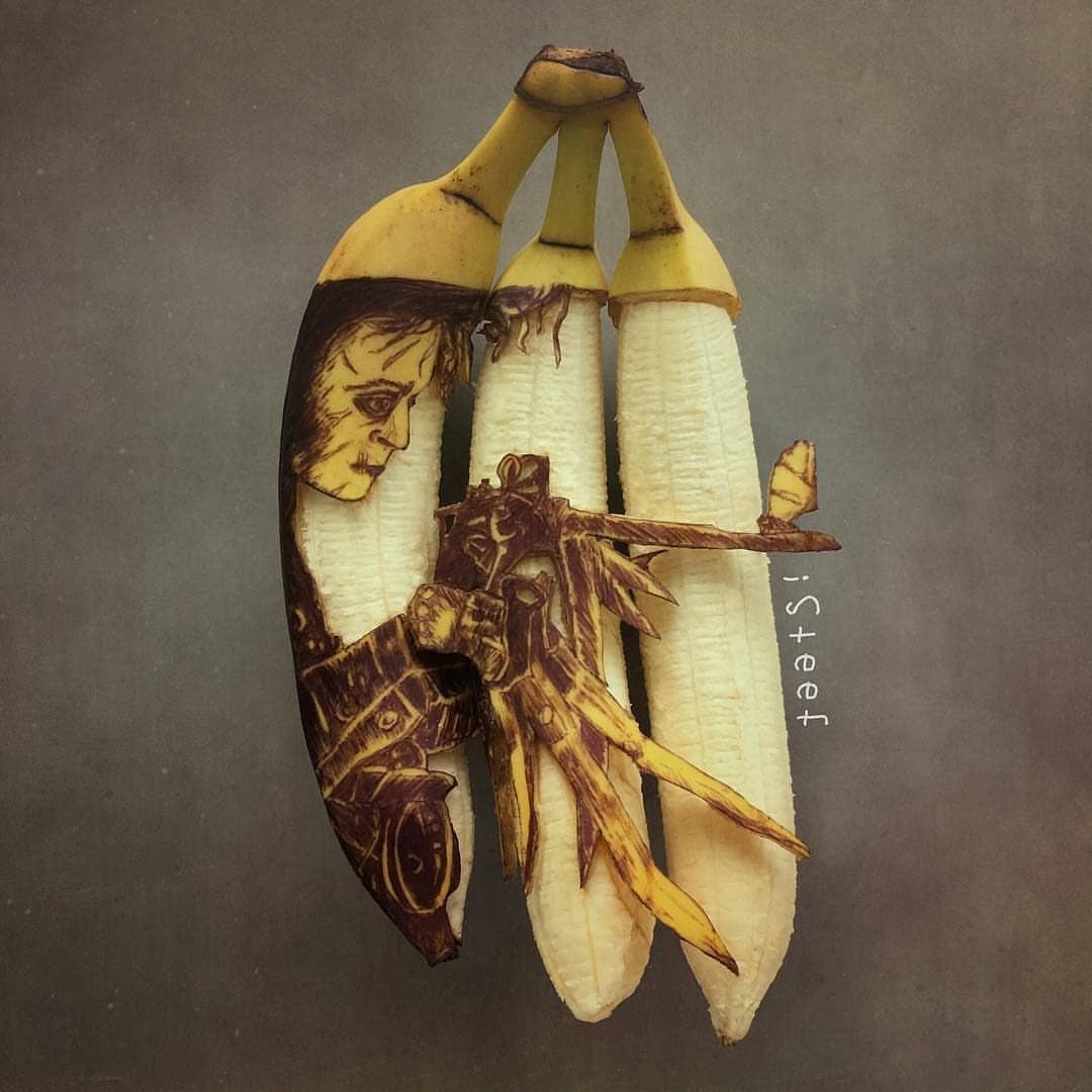 When just eating is boring - Banana, Art, Longpost