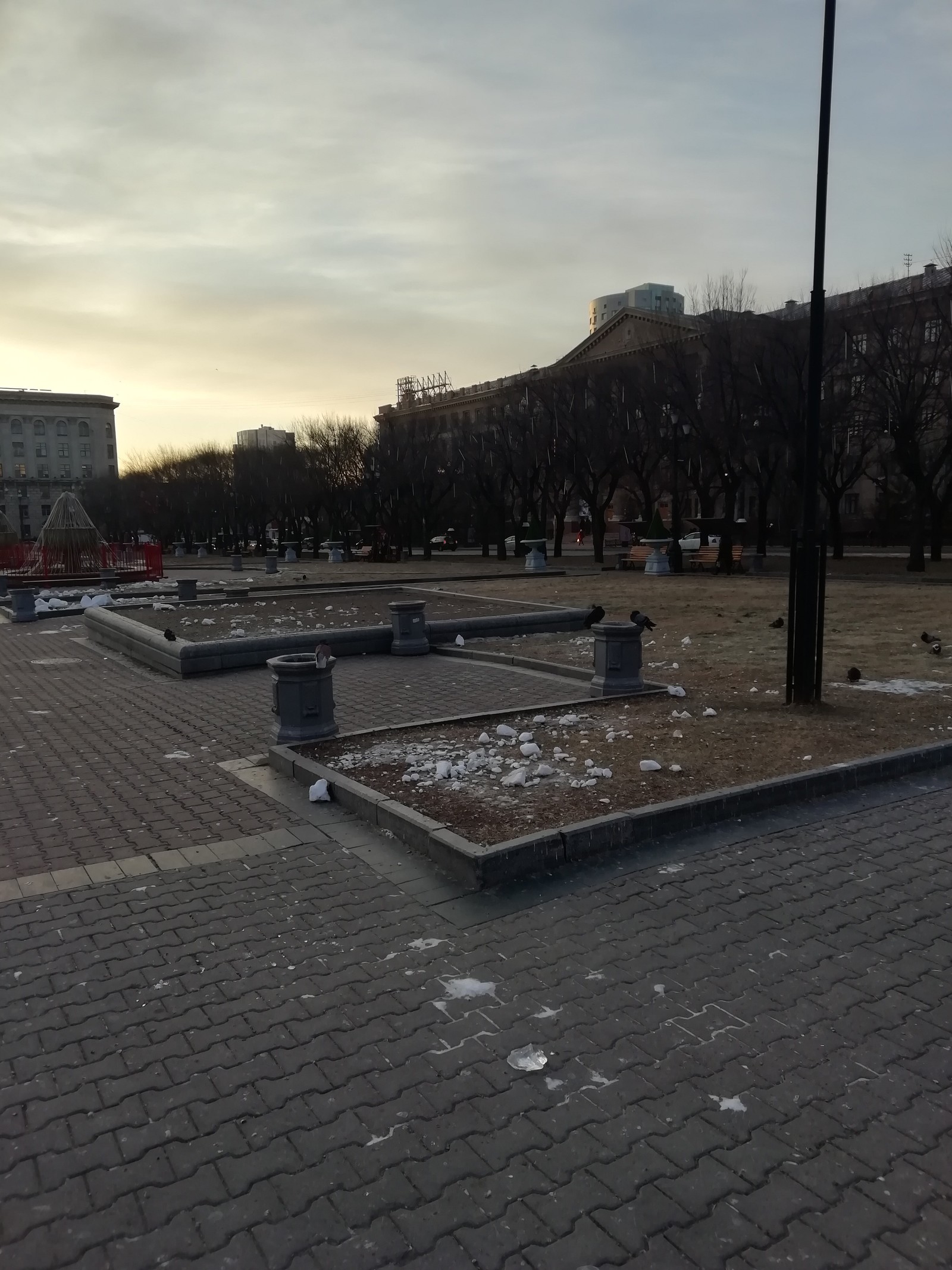 Contrast - My, Khabarovsk, Snow, Lenin Square, Longpost