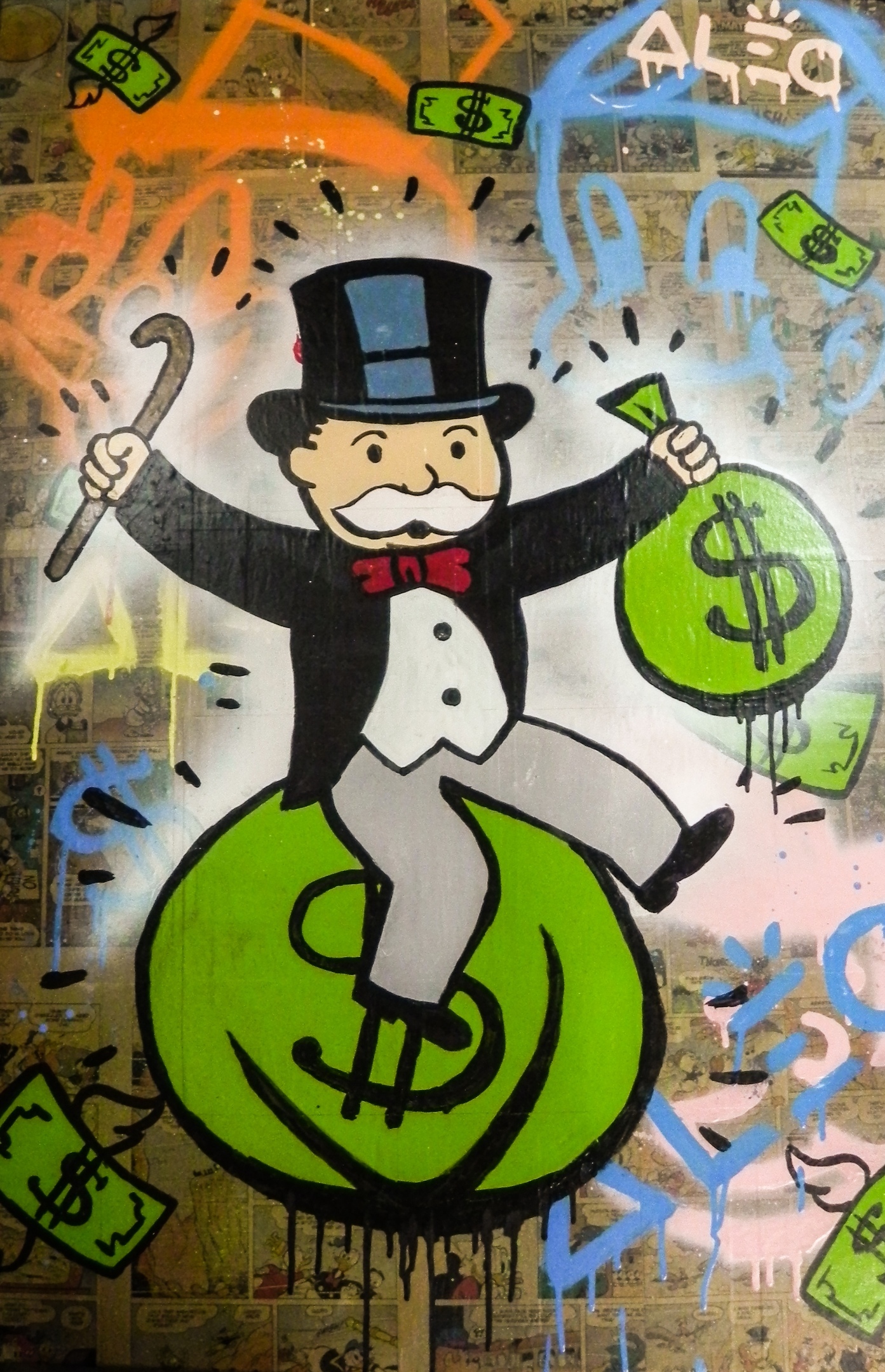 Here is a picture I recently ordered. - My, Painting, Painting, Spray Art, Monopoly, Spray can, Longpost