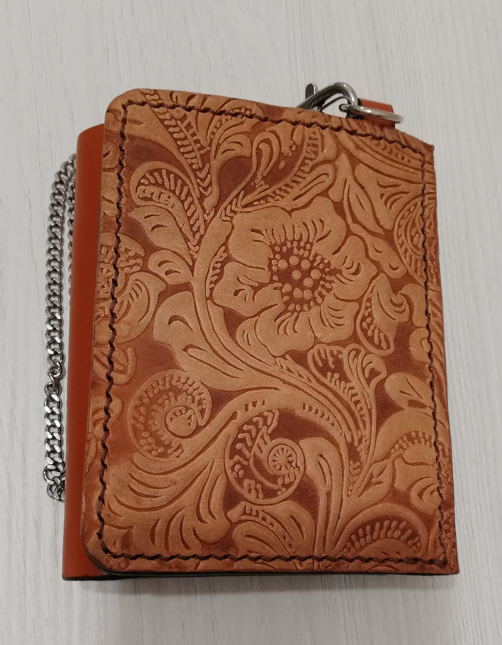 Leather wallet - My, Leather products, With your own hands, Leather craft, Wallet, Longpost