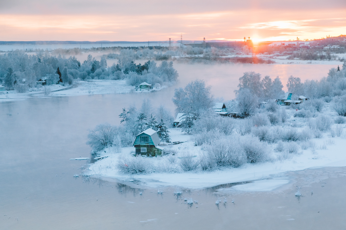 Irkutsk. City center. Dawn - My, Irkutsk, Siberia, Winter, The photo, dawn, Snow, Russia