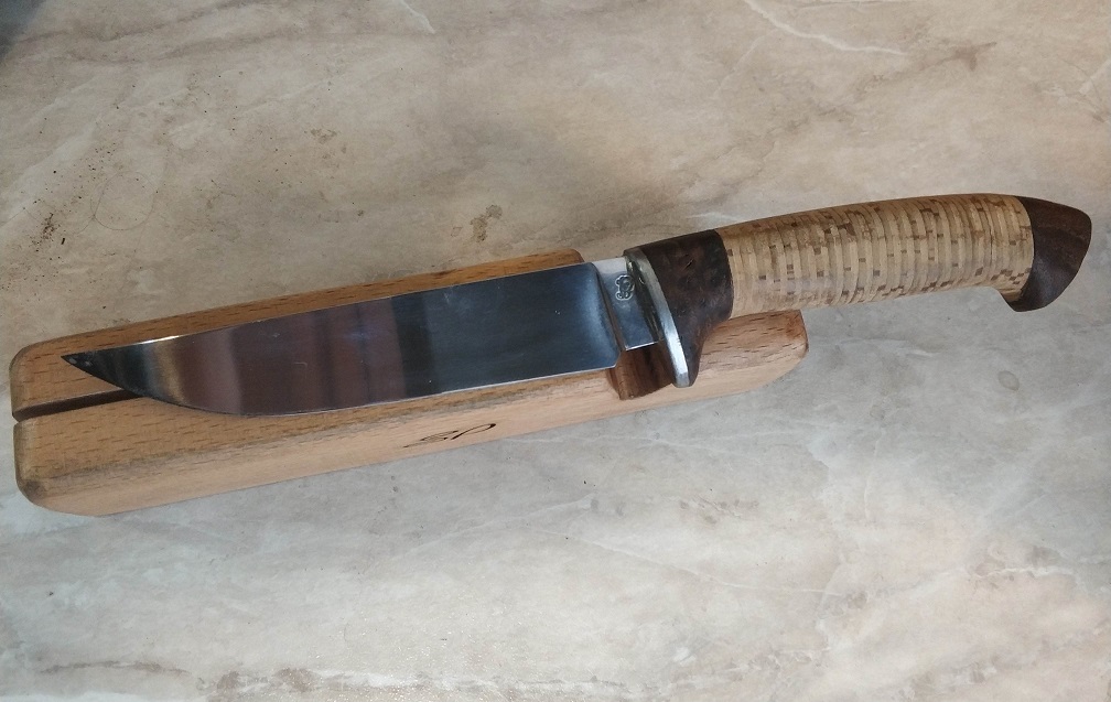 Knife in the kitchen for cutting meat - My, , Longpost, Handmade