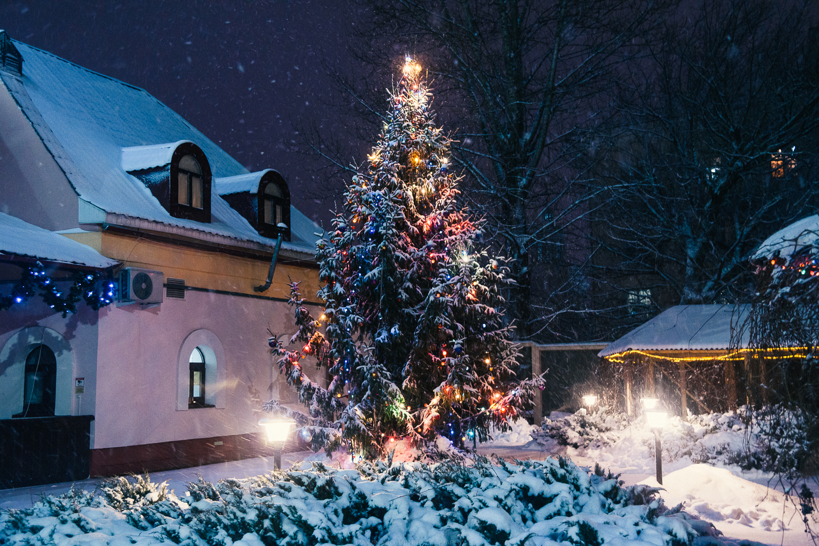 С наступающим Новым Годом из Бобруйска! - Моё, Длиннопост, Фотография, Новый Год, Зима, Республика Беларусь, Снег, Праздники, Бобруйск