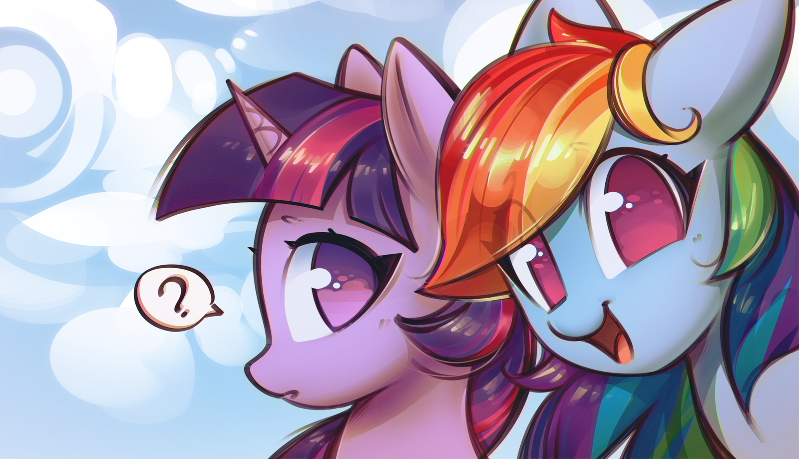 Selfie With Friend - My little pony, Twilight sparkle, Rainbow dash, Mirroredsea