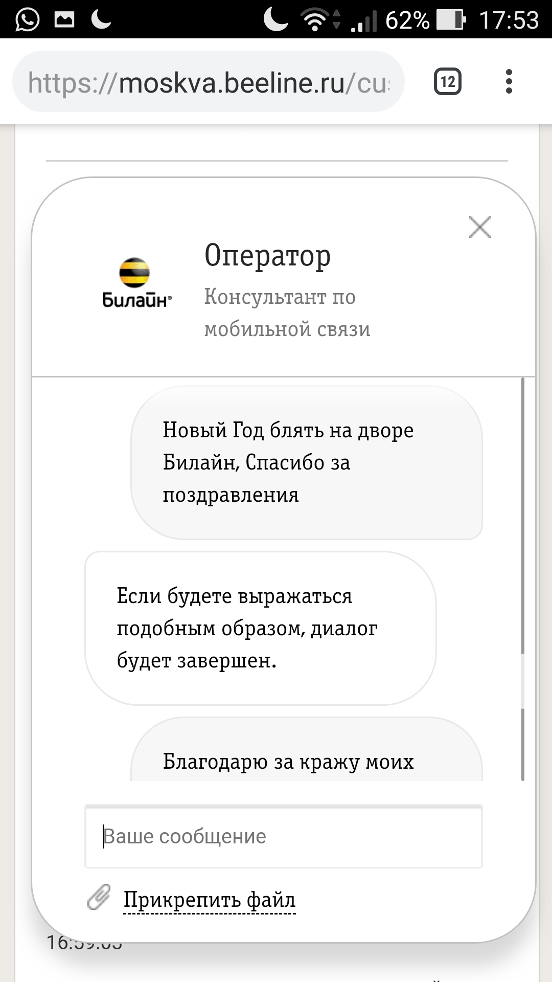 How Beeline congratulated me on the New Year 2019 - My, , Beeline, MTS, Megaphone, Tele 2, cellular, Mobile Internet, New Year, Longpost