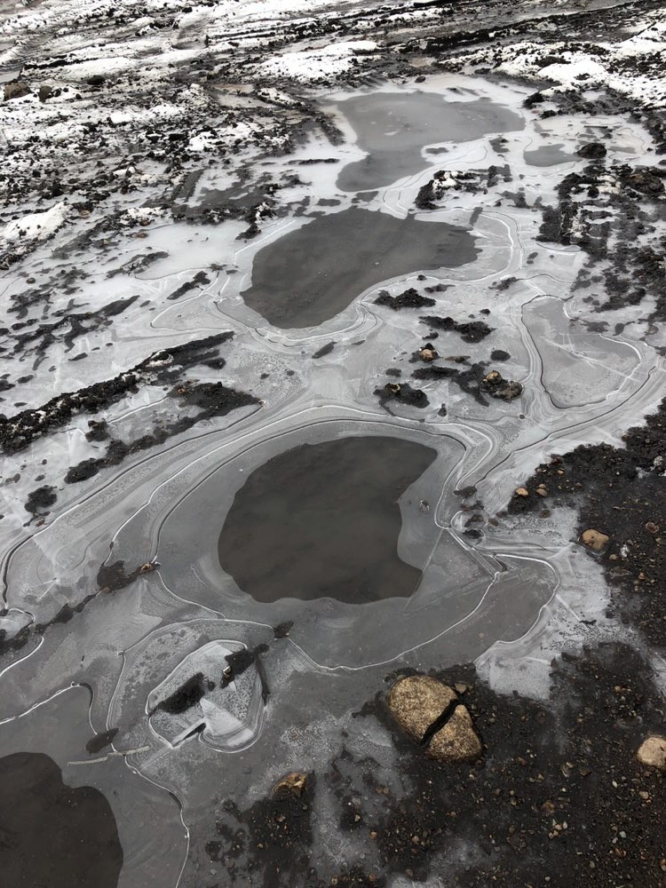 A puddle that looks like a view from an airplane - View, Puddle, Landscape, It seemed, The photo
