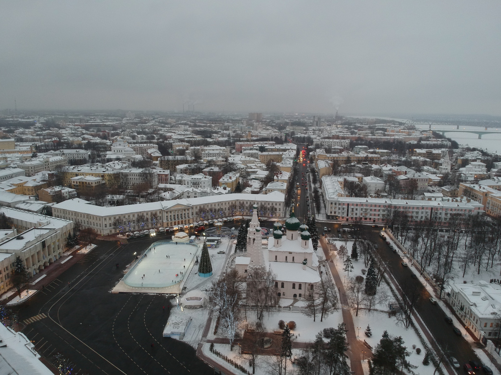 Кострома и Ярославль с воздуха - Моё, Ярославль, Кострома, Ярославль и Кострома, Дрон, Квадрокоптер, Россия, Зима, Длиннопост