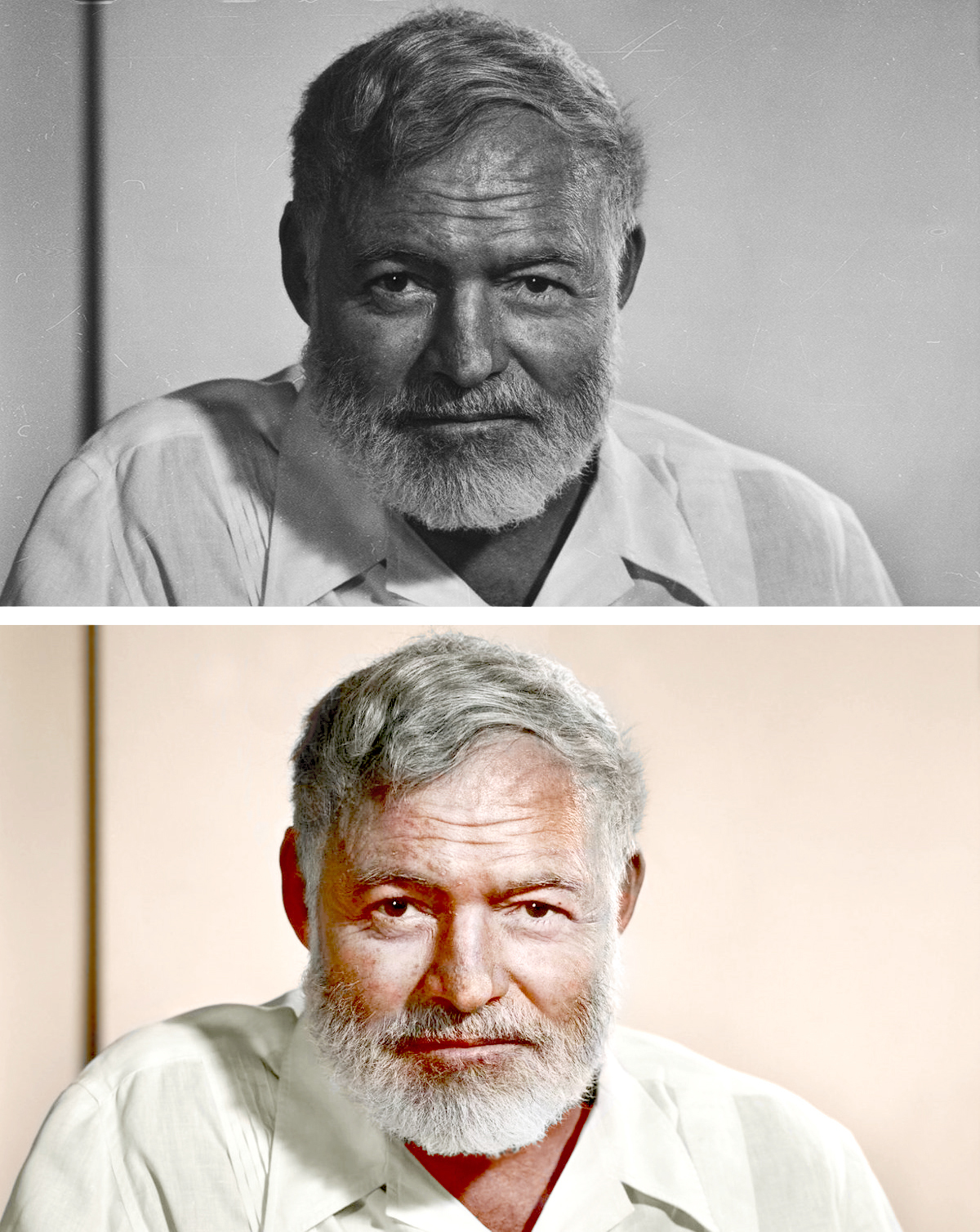 Colorization - Ernest Hemingway. - My, Colorization, , Photostory