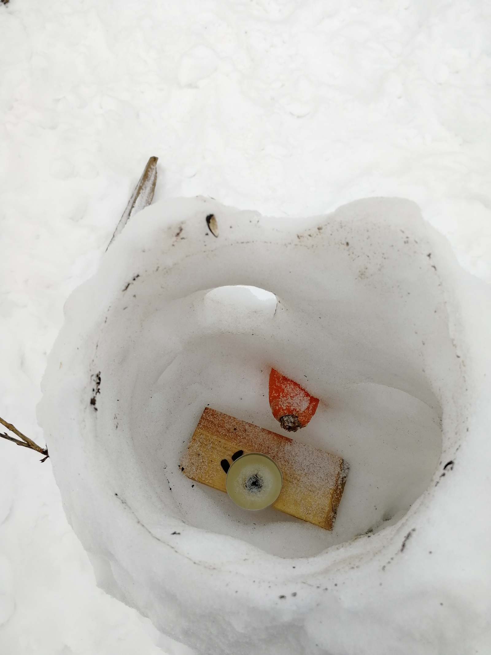 sinister snowman - My, snowman, Candle, With your own hands, Longpost