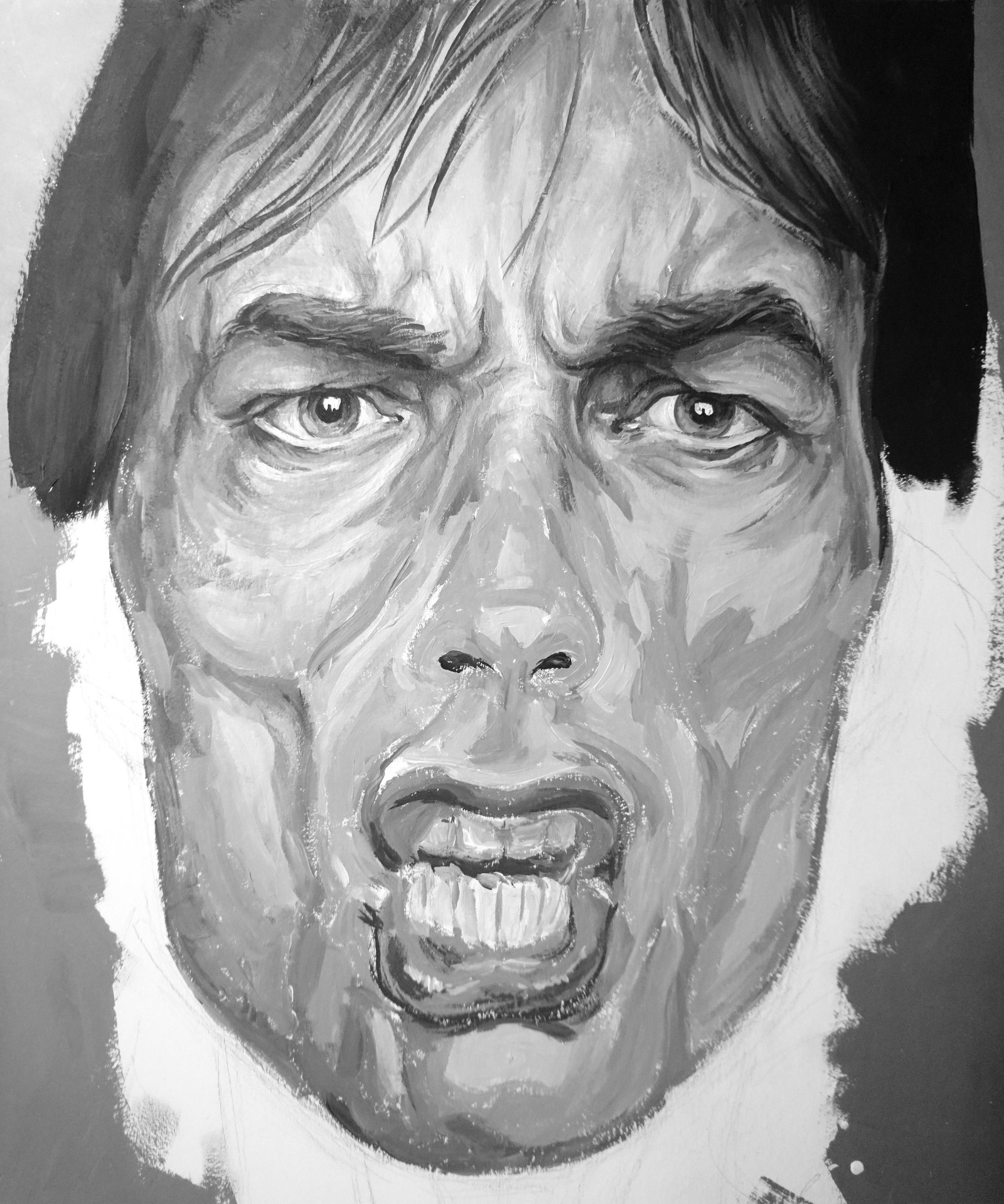 Portrait of Mick Jagger - My, Mick Jagger, Portrait, Creation, Longpost, Drawing, Stages