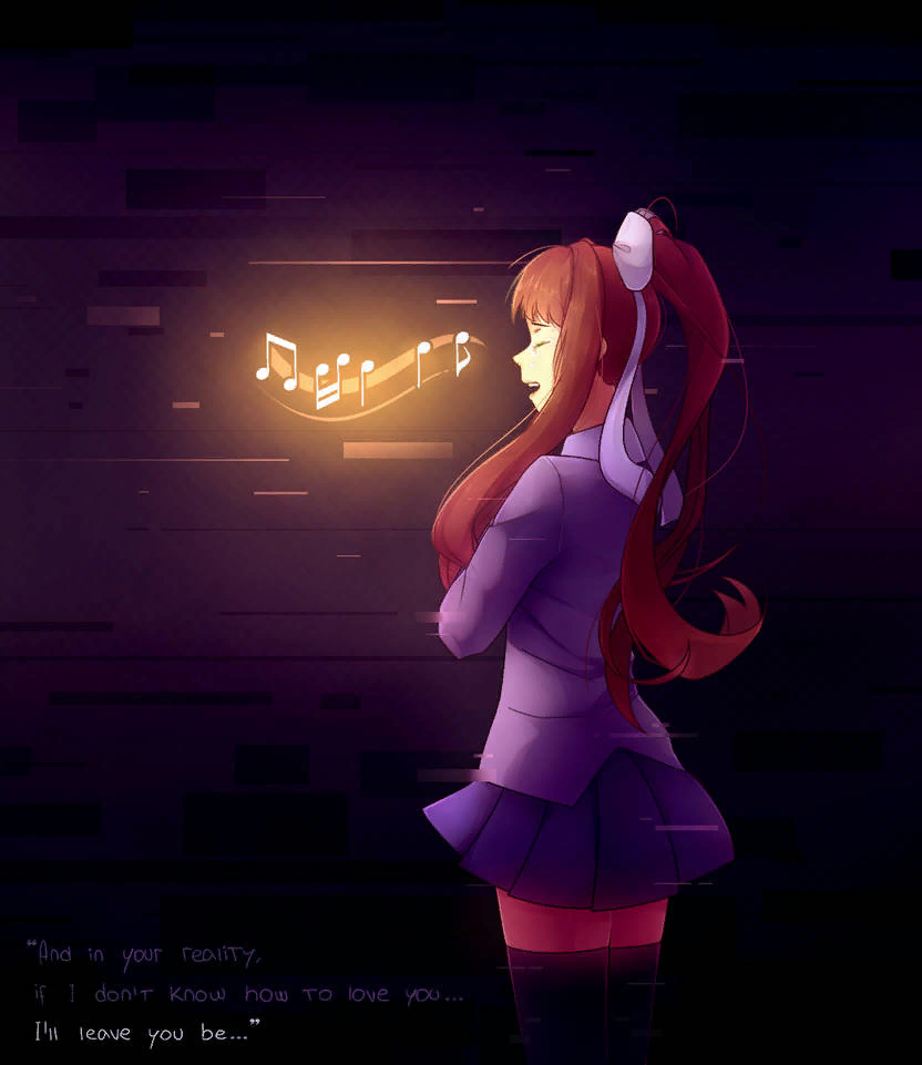 Monika is singing a song before she leaves you be... | Пикабу