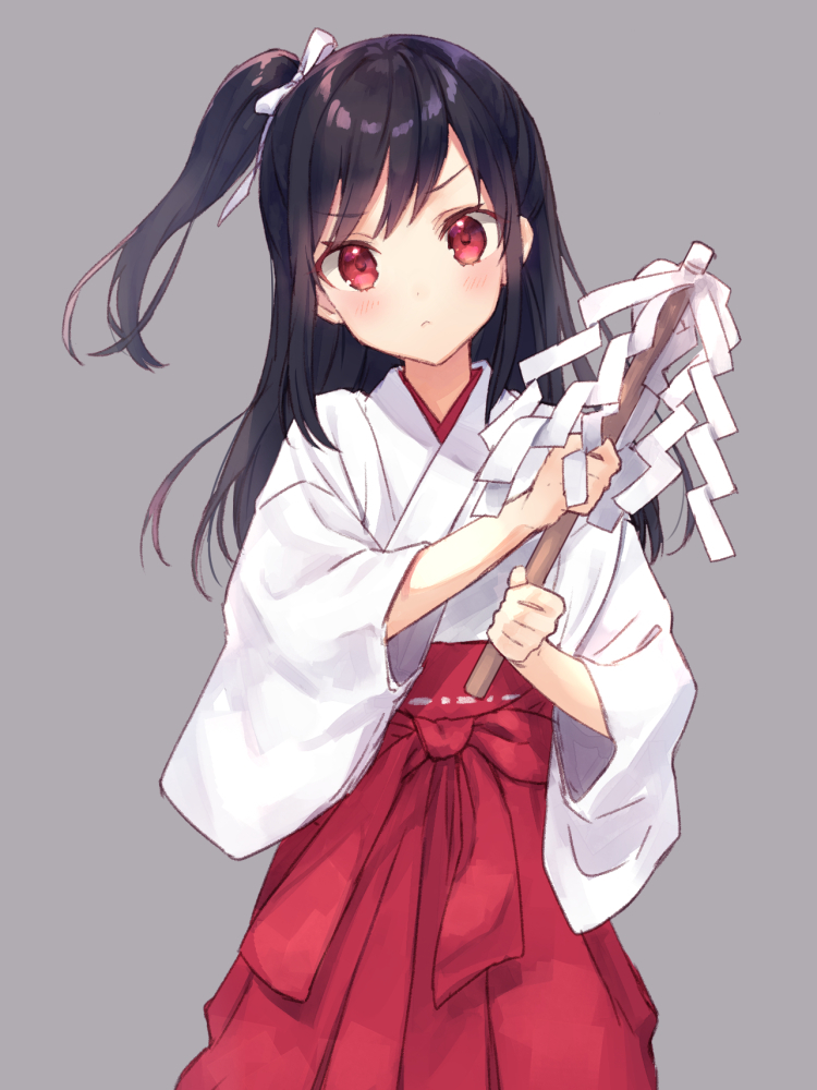 Anime art - Scarlet hakama, Anime Art, Miko