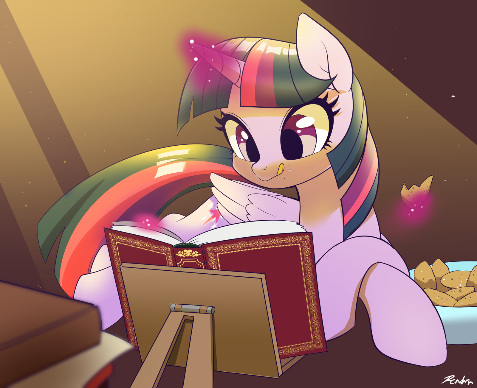 Книжная поня - My Little Pony, PonyArt, Twilight sparkle, Renokim