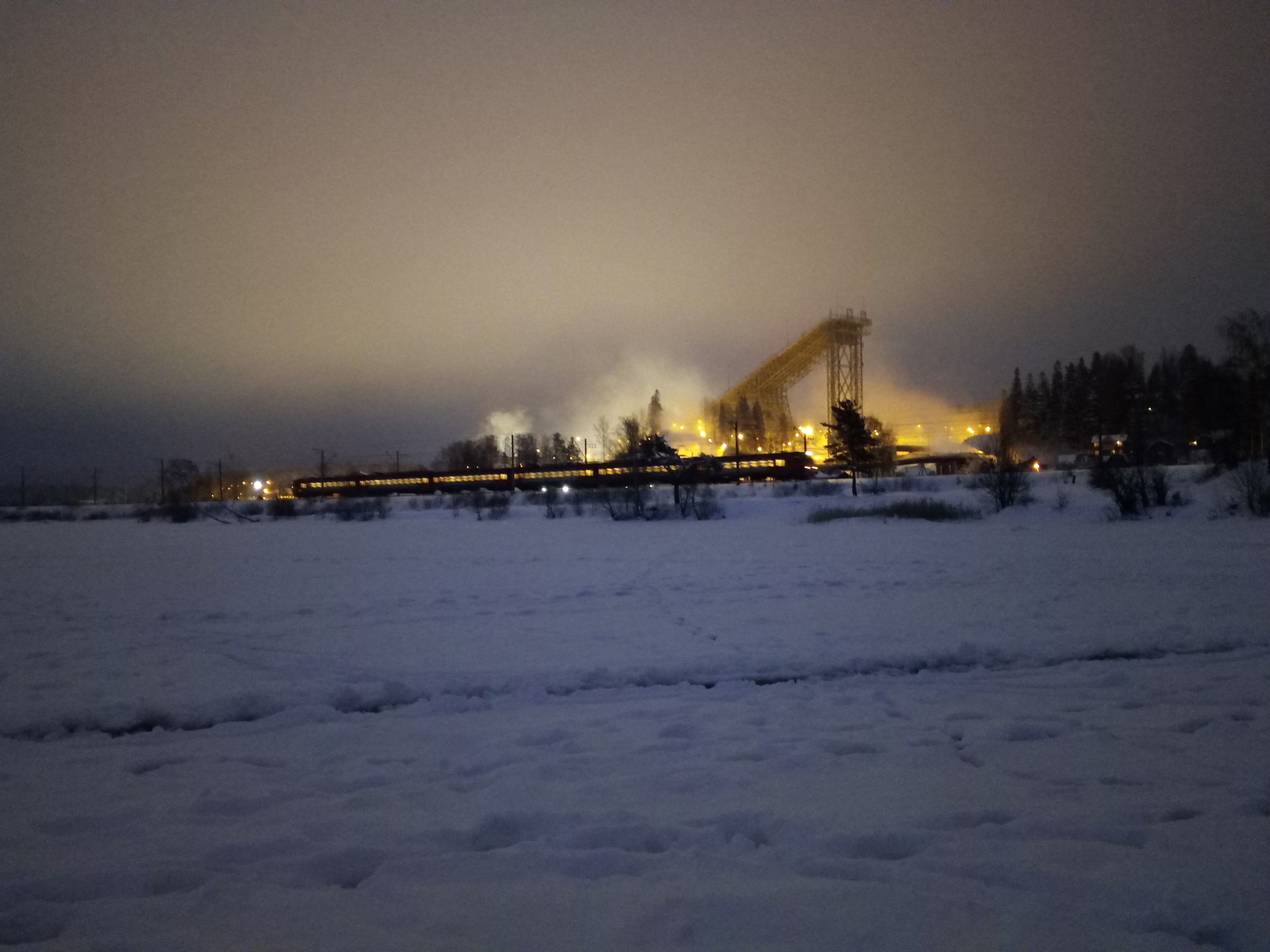 Ski jump and train to Narnia - My, Winter, Leningrad region, 