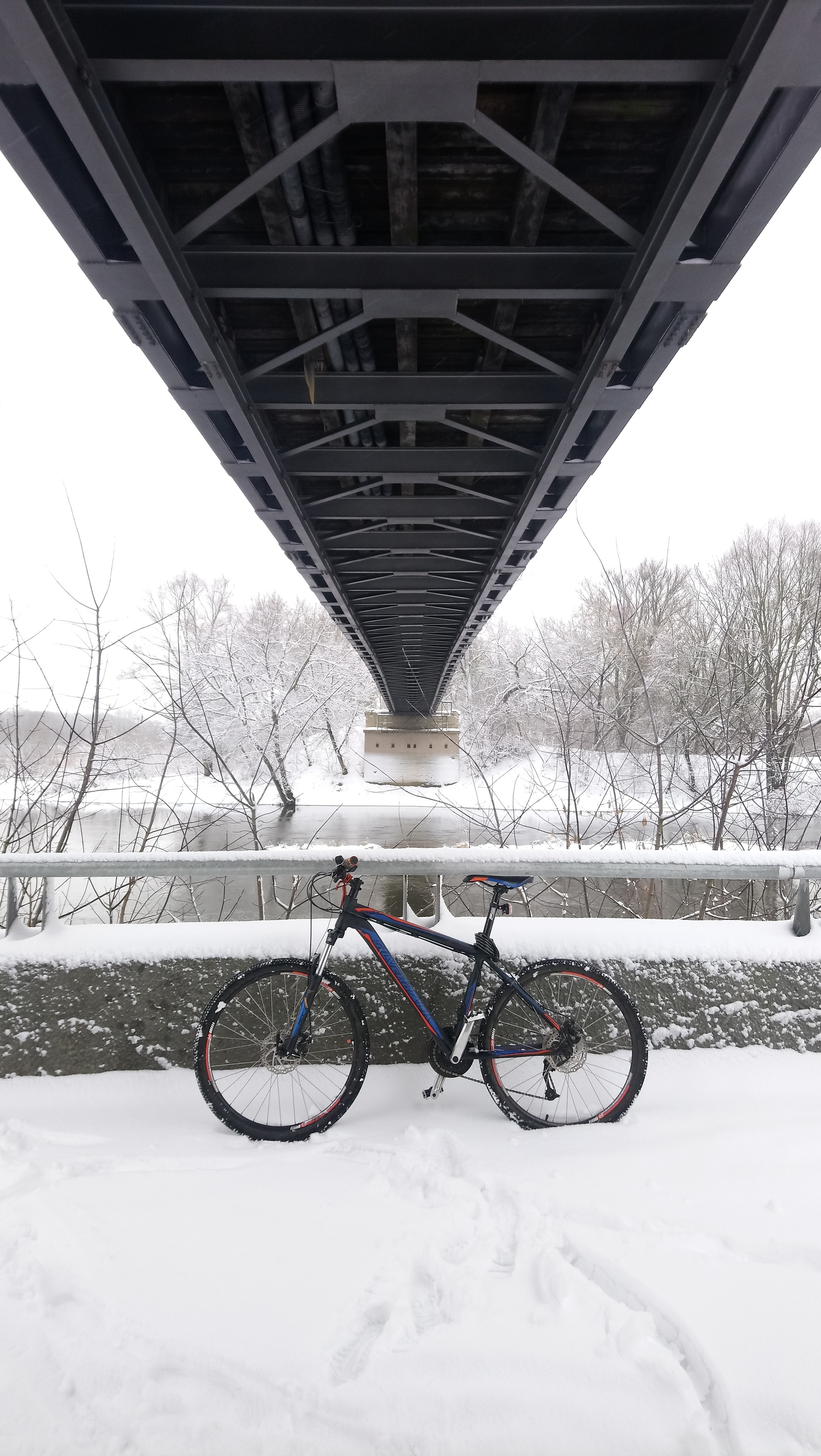 Brest, fortress, winter, led - My, A bike, Bike ride, Brest, Brest Fortress, Winter, Mobile photography, Longpost